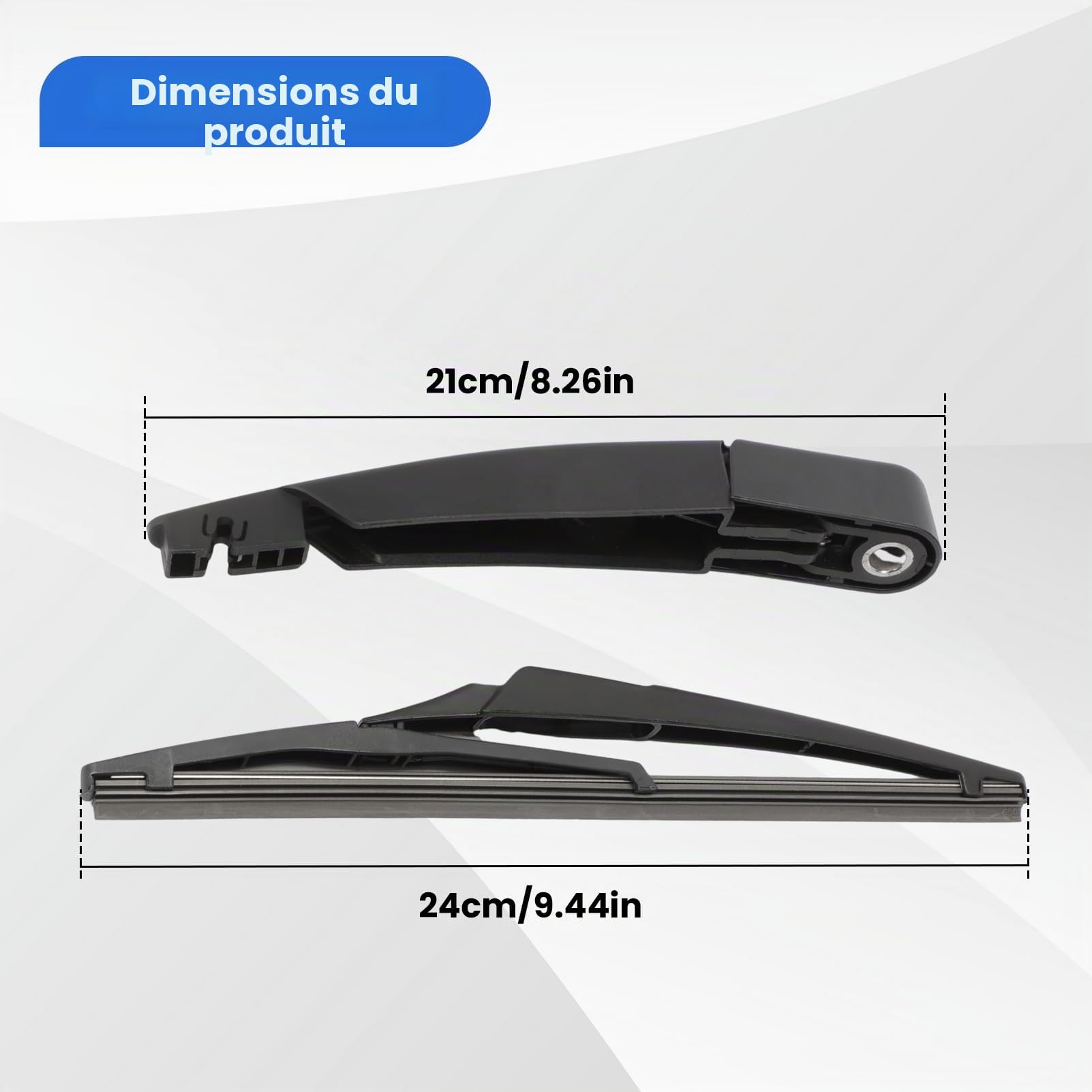 Balais Essuie-Glace arrière et Balai d'essuie-Glace pour Megane 4 MK4 2018-2022 Kit Bras essuie-Glace arrière