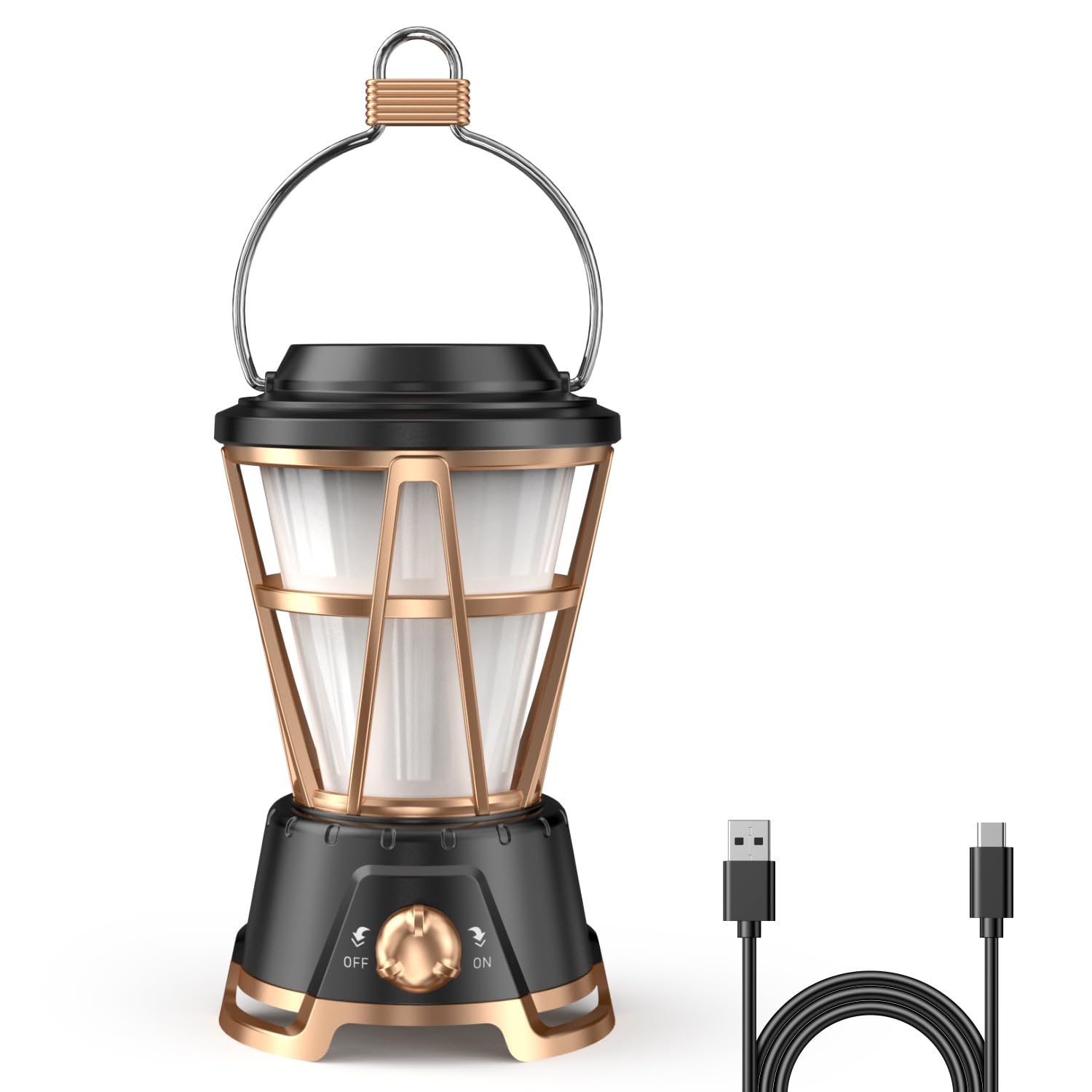 LED Lantern, Ultra Bright, 1800 Lumens, USB Charging, Battery Operated, Large Capacity, 5,000 mAh, Stepless Dimming, 2 Modes Switching, Waterproof, Retro, Lightweight, For Interior/Outdoor Use : Sport