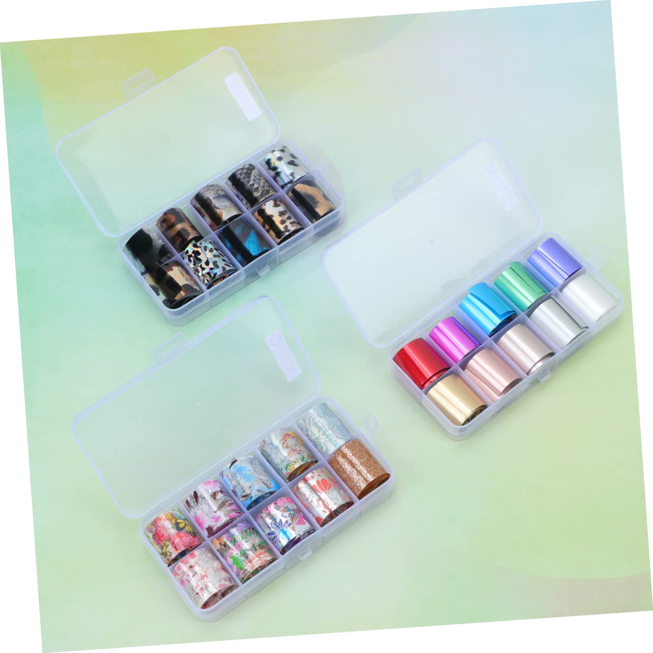 PACKOVE 2 Set Stickers Adesivi Per Nail Art Decorazioni Per Unghie Con Design Vari Facili Applicare Per Manicure E Decorazioni Unghie Per Donne 50 * 2