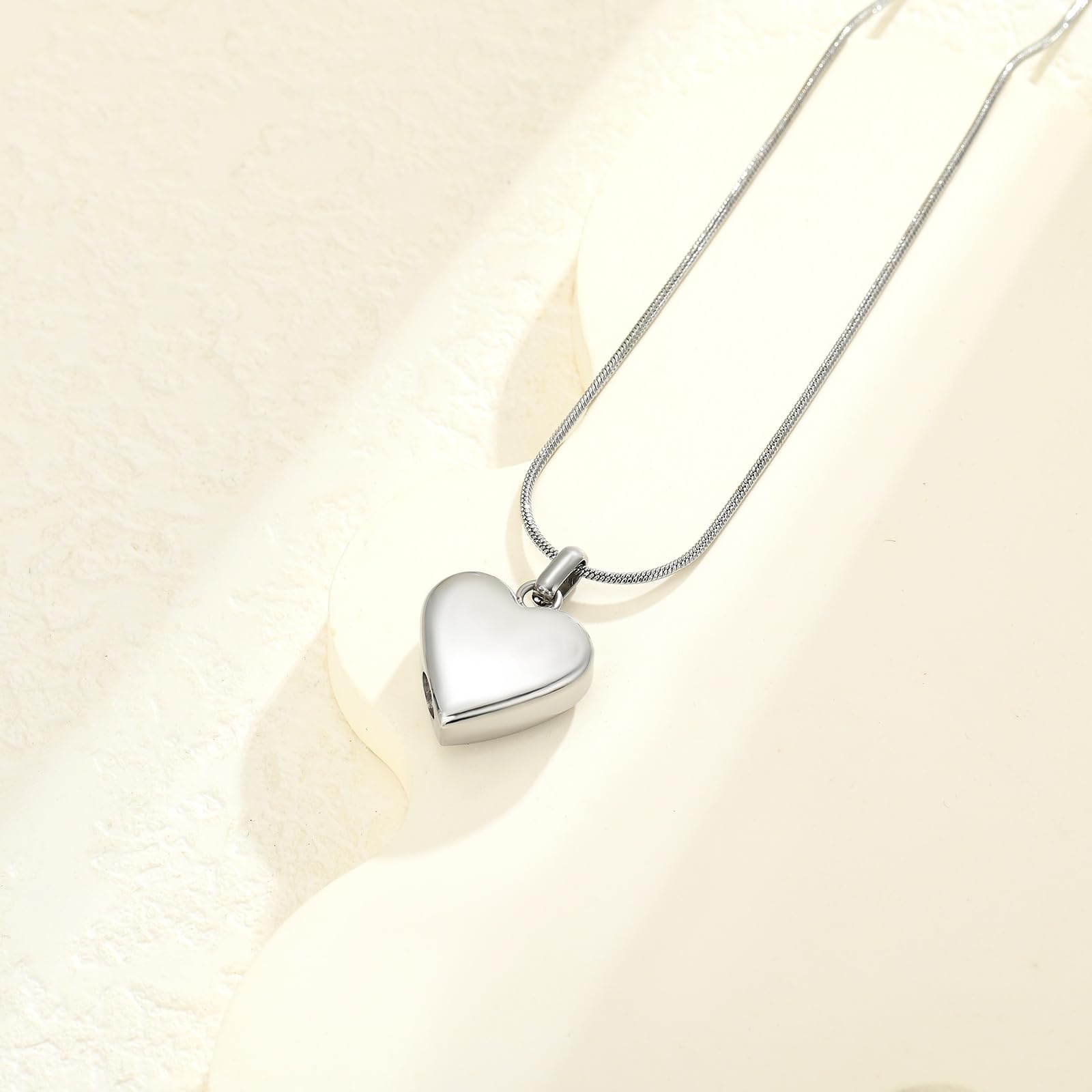 Collana con urna a forma di cuore per ceneri per cani con stampa di zampa di cane, per gioielli commemorativi per animali domestici