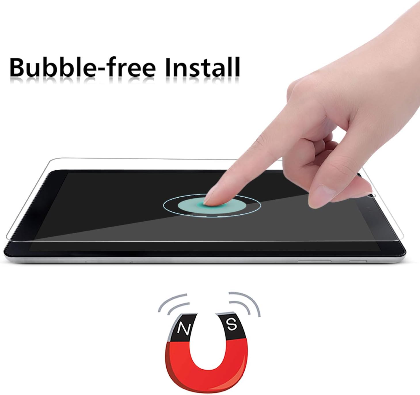 OMOTON[3 pack] Screen Protector for Tab A 8.0 2018(SM-T387), Tempered Glass/High Definition / Bubble Free screen protector for Samsung Galaxry Tab A 8.0 inch 2018 Released