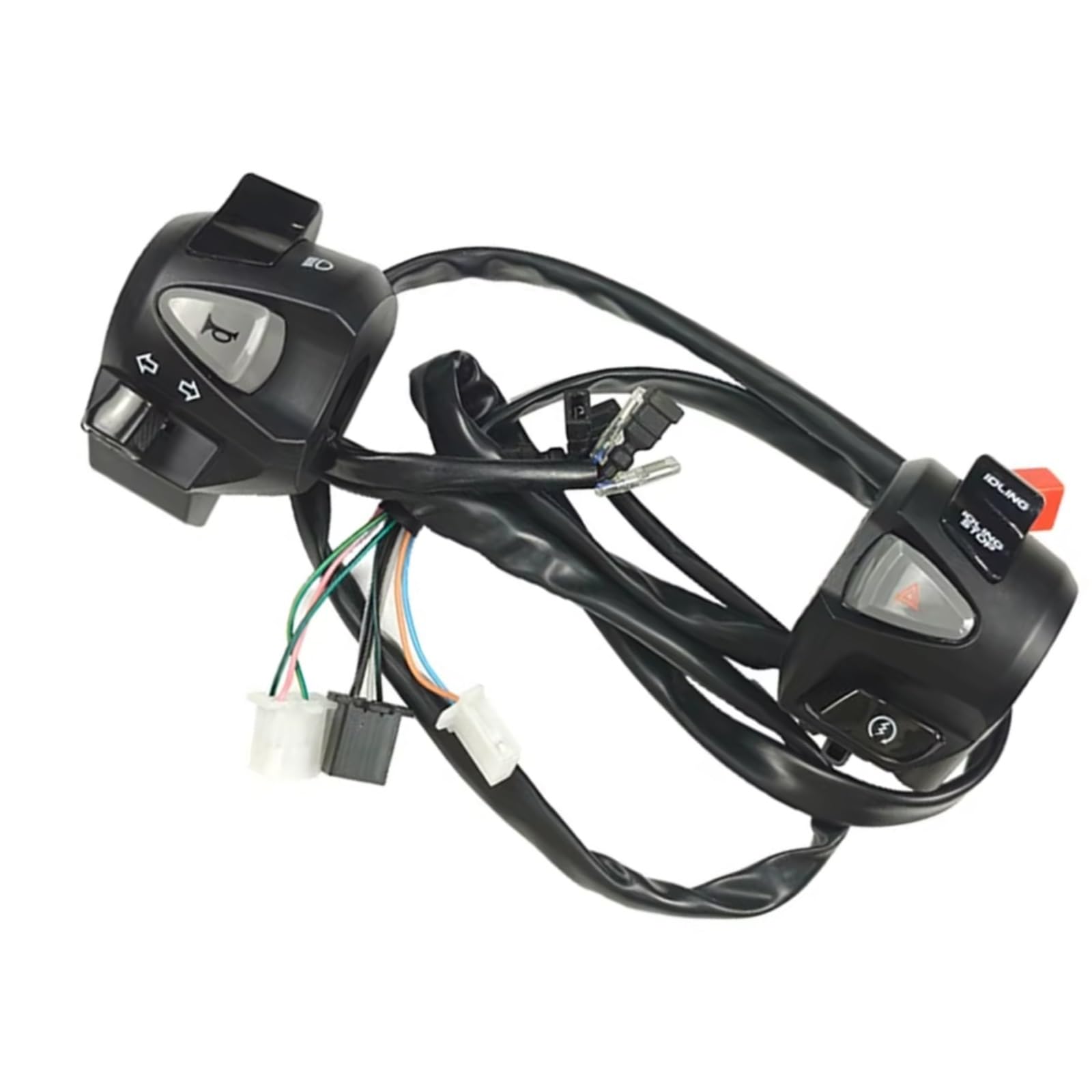 Commutateurs bouton clignotant moto 22mm commande 4-en-1 - 7