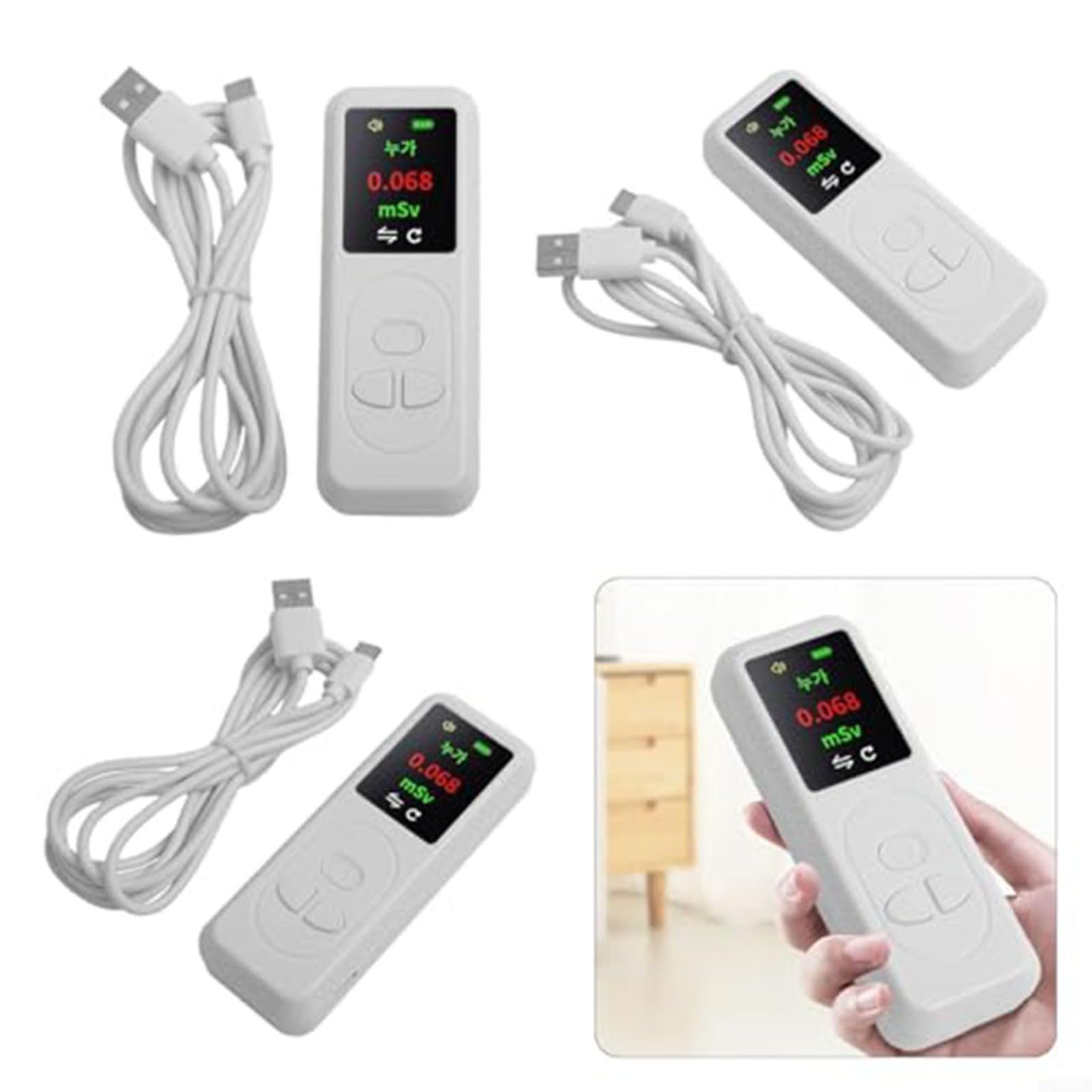 Compteur Geiger radioactivité - Compteur Geiger - Détecteur de rayonnement avec écran couleur TFT - Appareil de mesure du rayonnement nucléaire - Rechargeable via USB-C