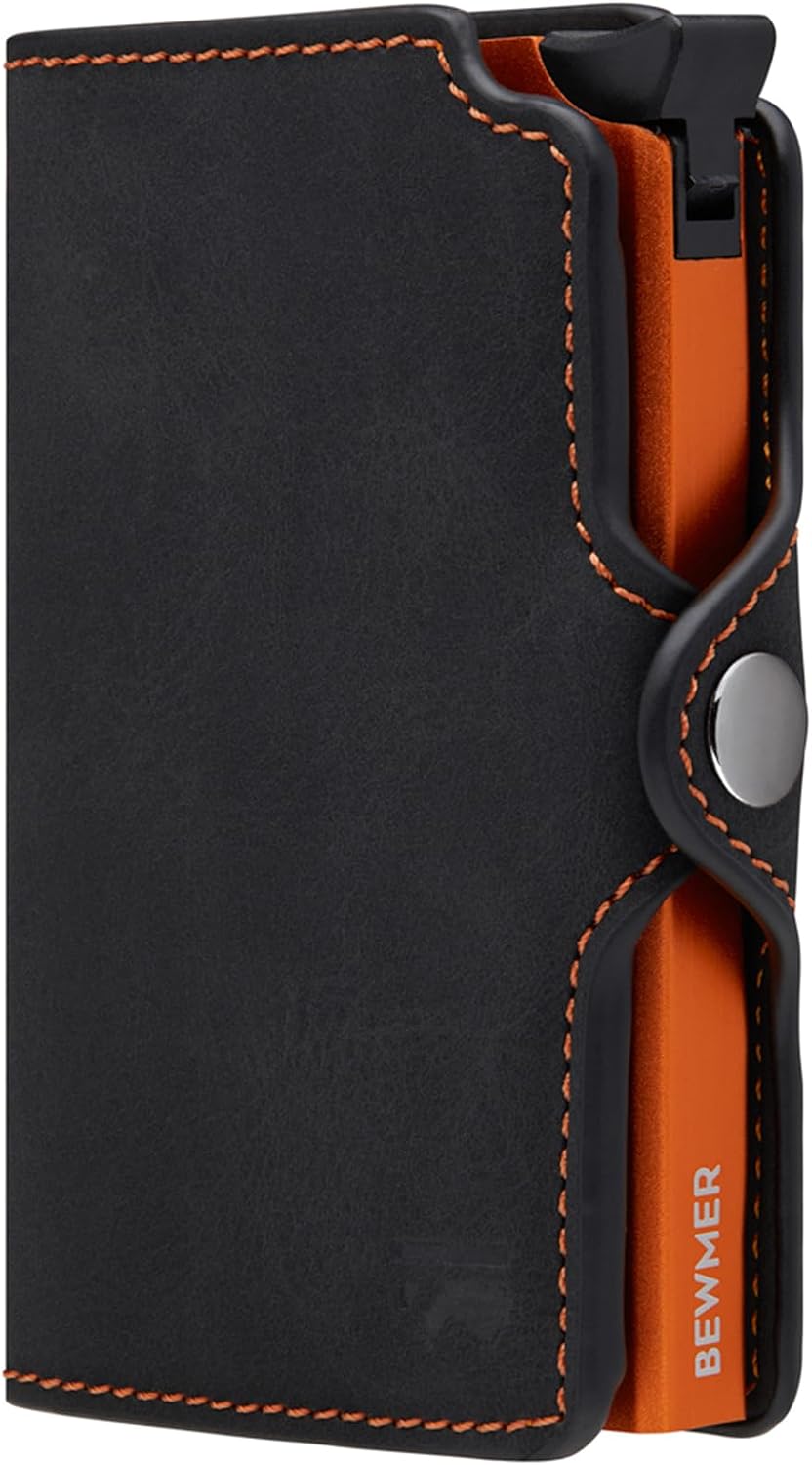YESIIW Porta Carte di Credito con Blocco RFID Portafoglio Slim da Uomo Credit Card Holder Porta Tessere e Soldi con Portamonete
