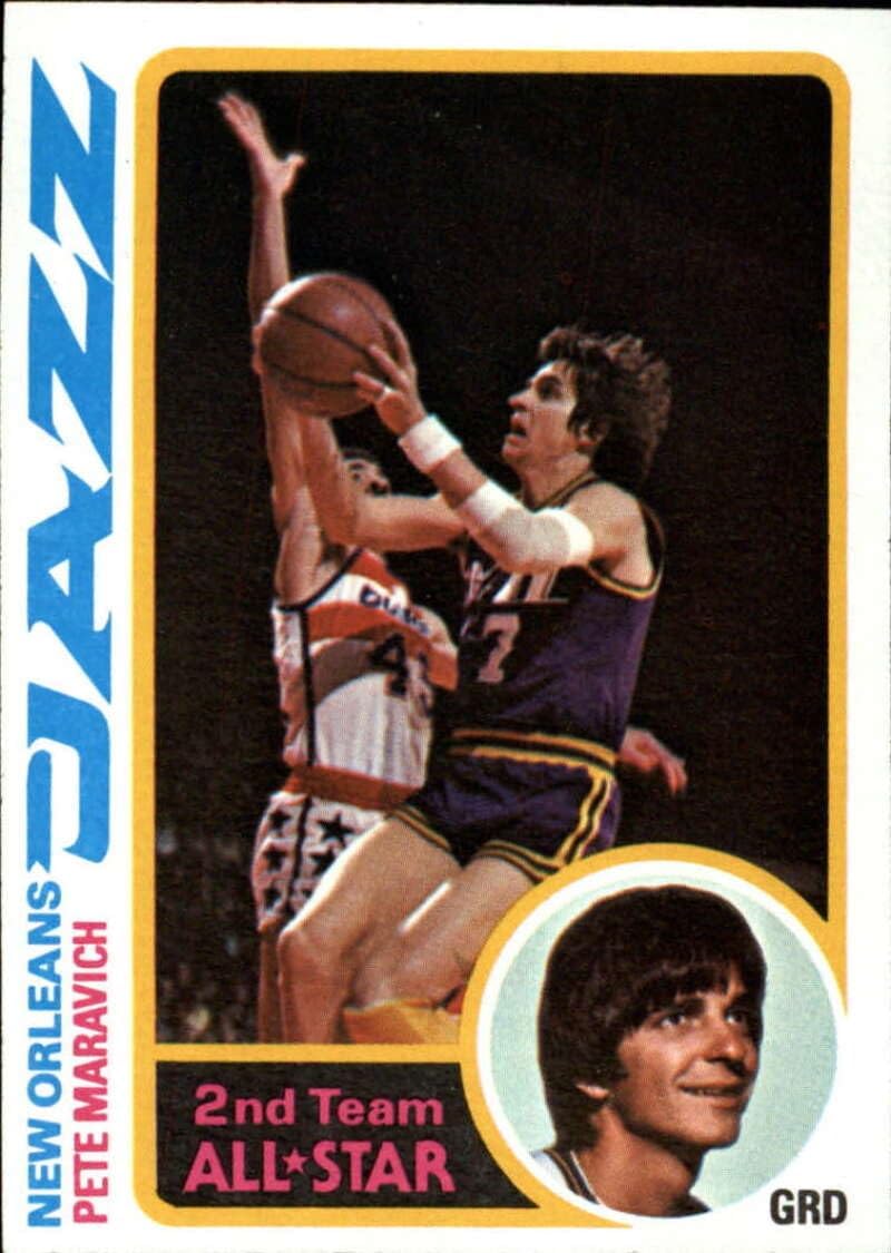 1978-79 Topps Basketball #80 Pete Maravich New Orleans Jazz Set Break 2 NBA Trading Card (Scans show ACTUAL card you will receive)