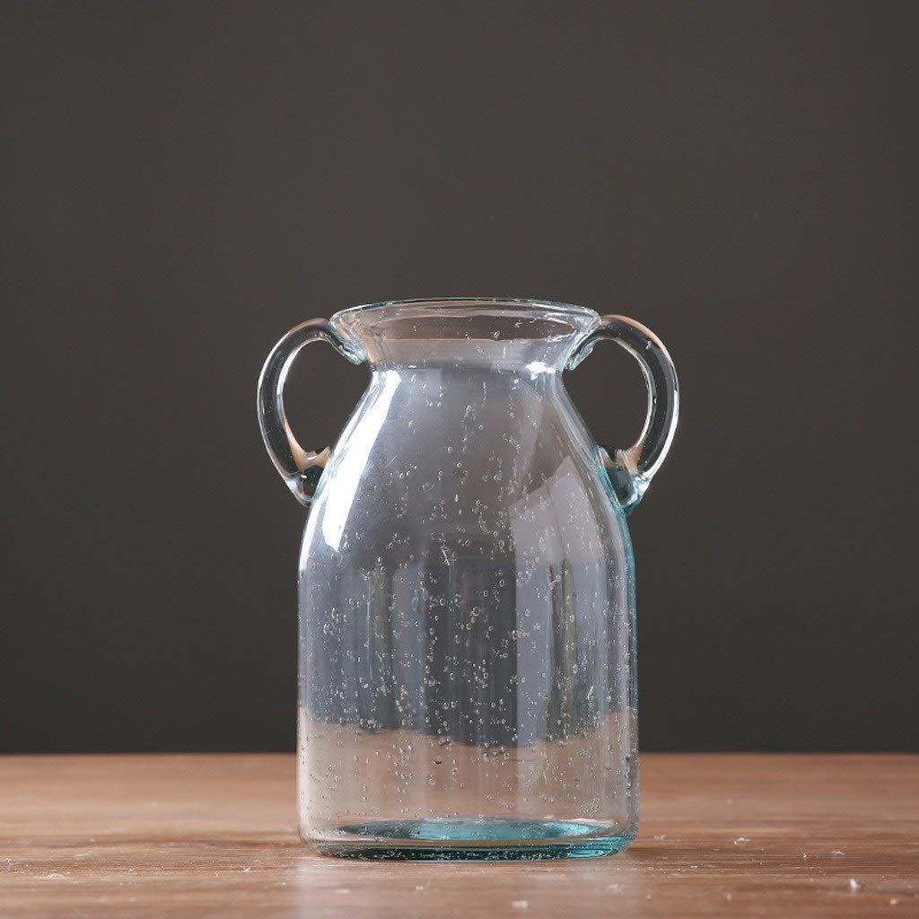 Vase en verre MU antique au design de personnalité créative pour décoration haut de gamme
