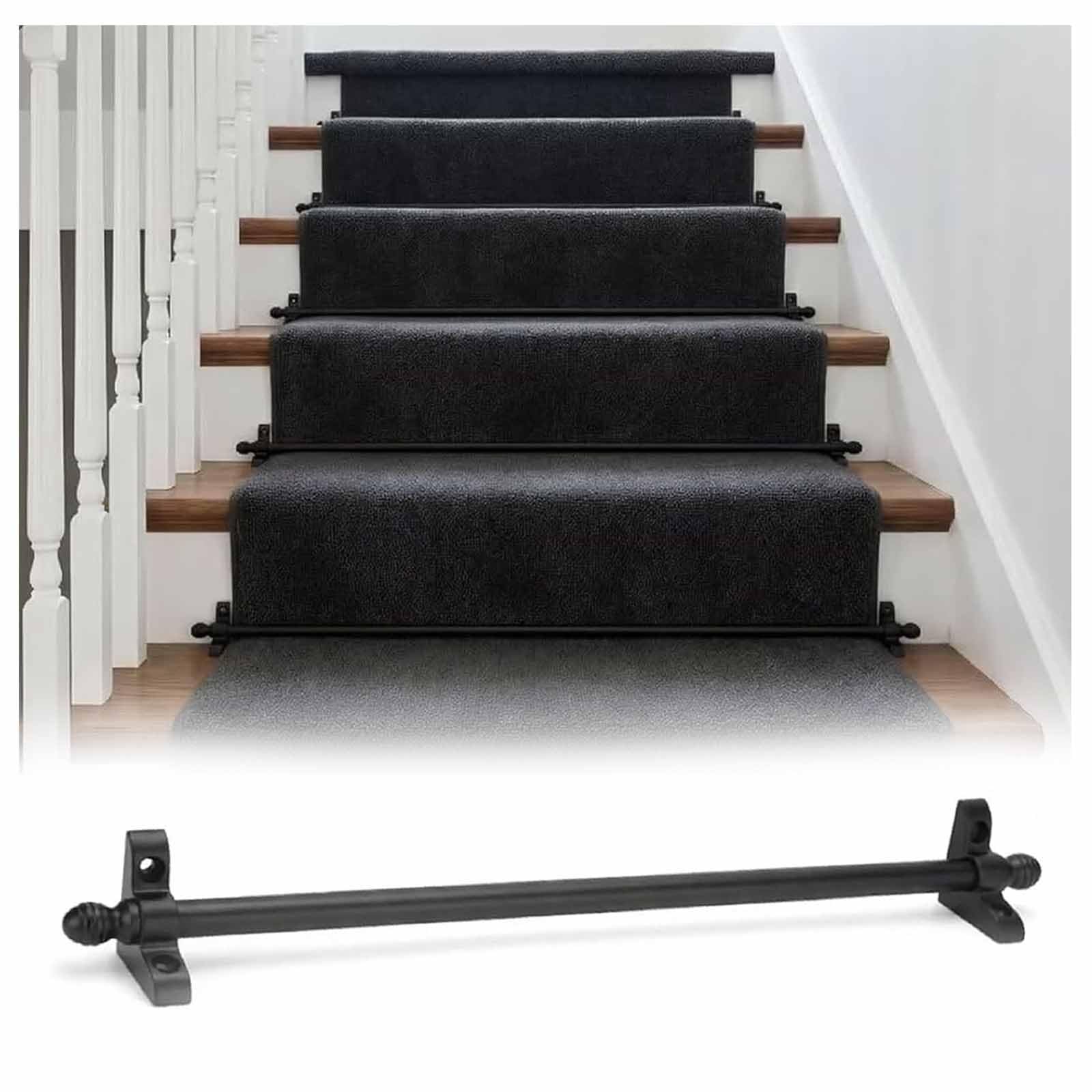 Barras de alfombra ajustables para escaleras en el hogar y museos
