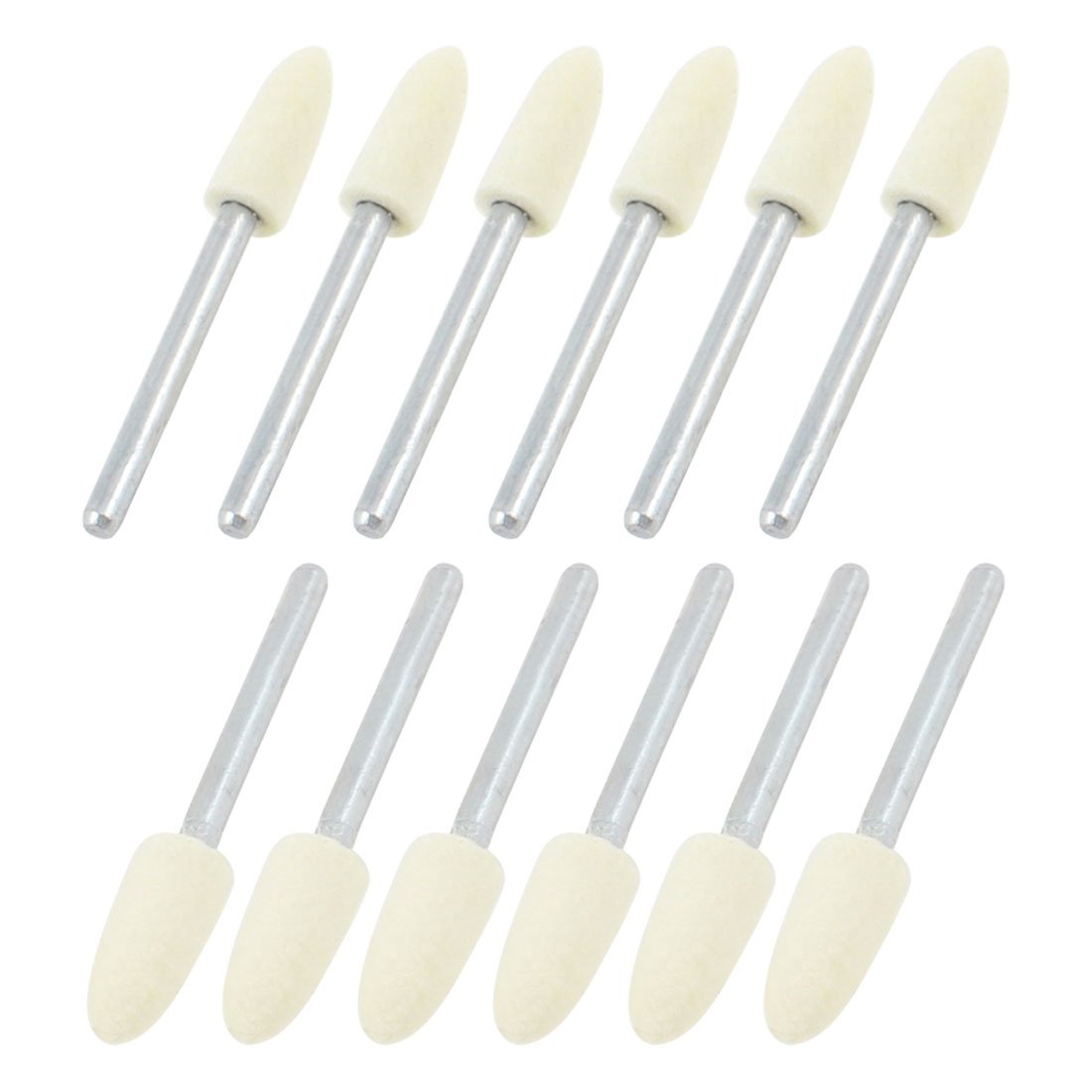 Aexit 12PCS 6mm Abrasives Tapered Felt bo-bs 3mm Drill Hole for Power Drill Die Grinder Model:88as239qo40