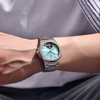 Pagani Design Men's Mechanical Watch Skeleton Tourbillon Full Stainless Steel AR Sapphire Mirror Waterproof Elegant Men's Automatic Watch