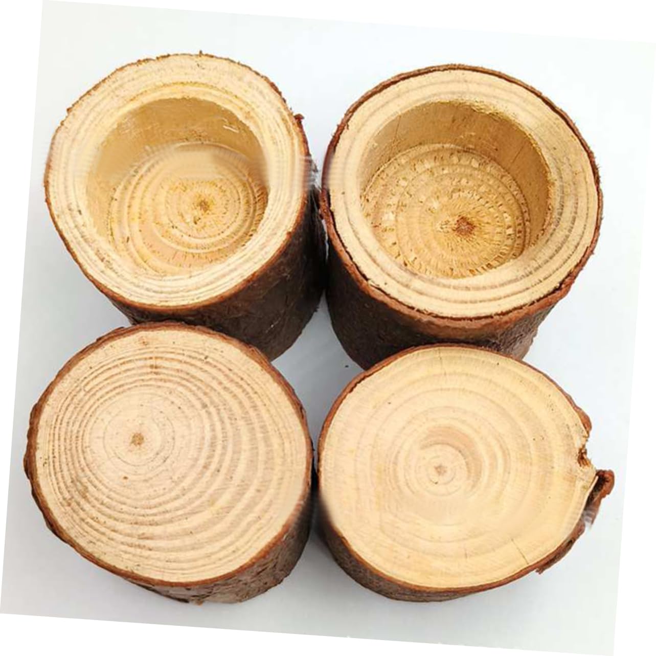 12pièces Porte-Bougies Bois pour Chandelles Thé Décoration De Table Élégante pour Mariages Et Fêtes Centre De Table Rustique Et Romantique