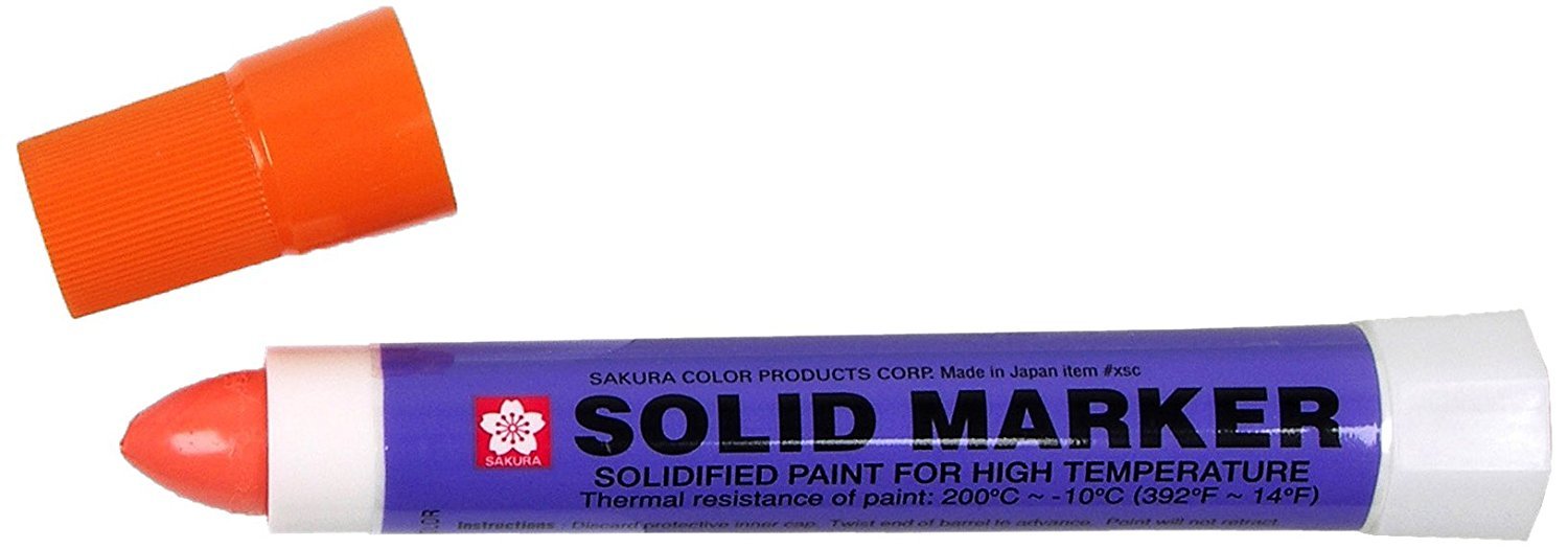 Sakura Solidified Paint Solid Marker, Orange (Box of 12)