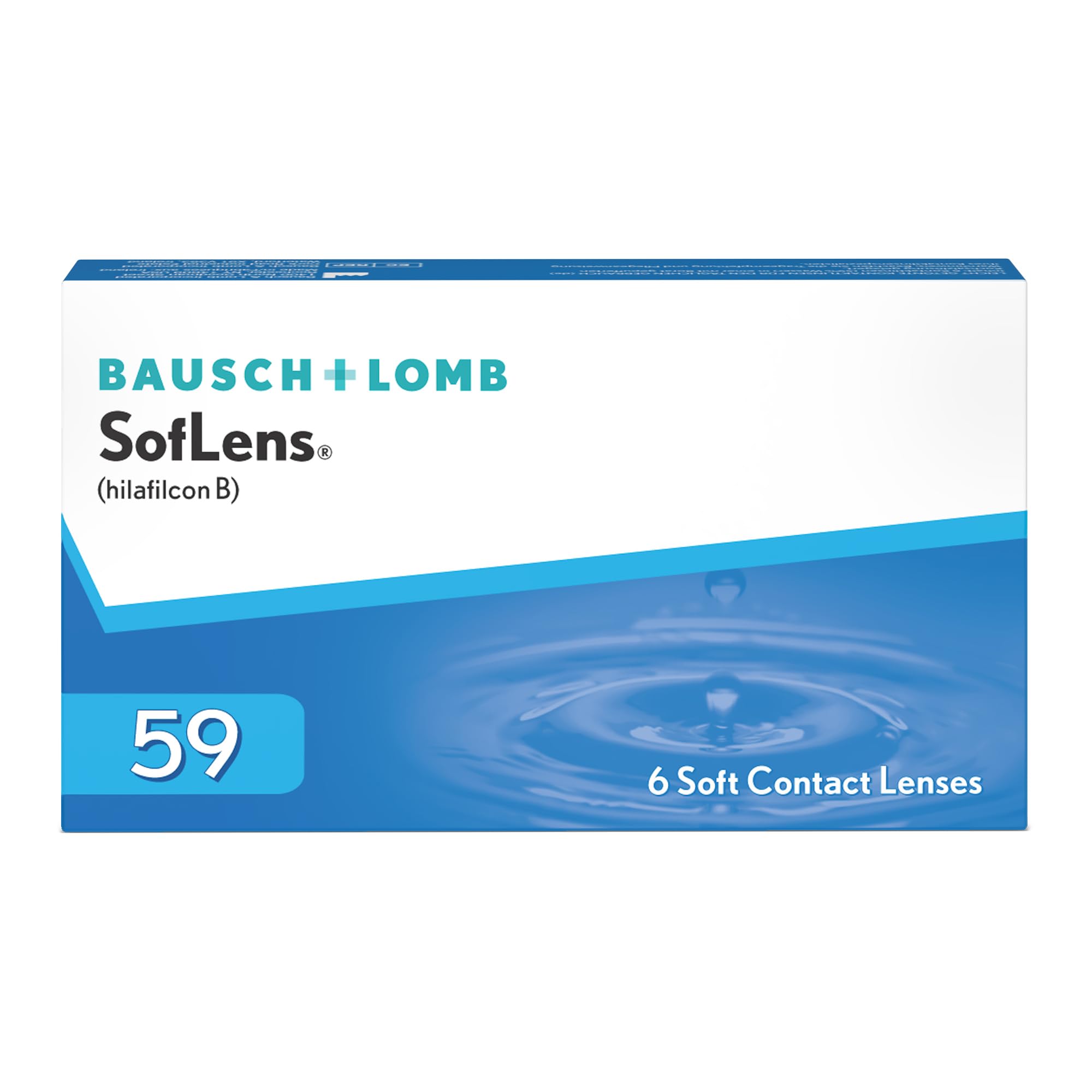 Bausch + Lomb SofLens 59 Monatslinsen, sphärische Kontaktlinsen, weich, 6 Stück BC 8.6 mm / DIA 14.2 / -2.75 Dioptrien (1er Pack)