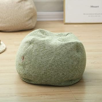 LJYT Buckwheat Foot Rest Stool,Fabric sofa stoolLinen Round Ottoman Comfortable Pouf Floor Cushion Floor Pillow Pouf with Buckwheat Filling Zipper Color J, Size 40x40x25cm