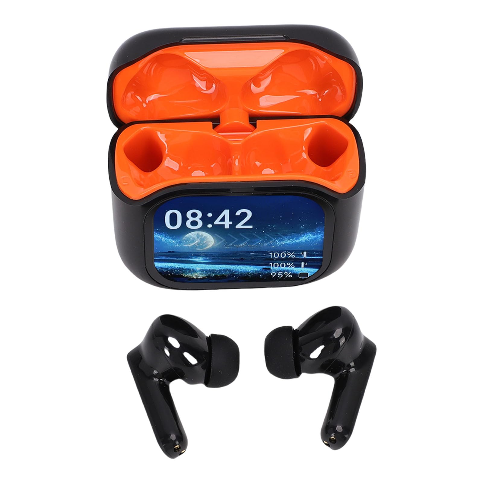 Generic Auricolari per Traduzione AI Touchscreen LCD Avanzato in Tempo Reale 164 Lingue Cuffie Bluetooth 5.4 per Viaggiatori 2 Auricolari Custodia 4 per Utenti IOS e