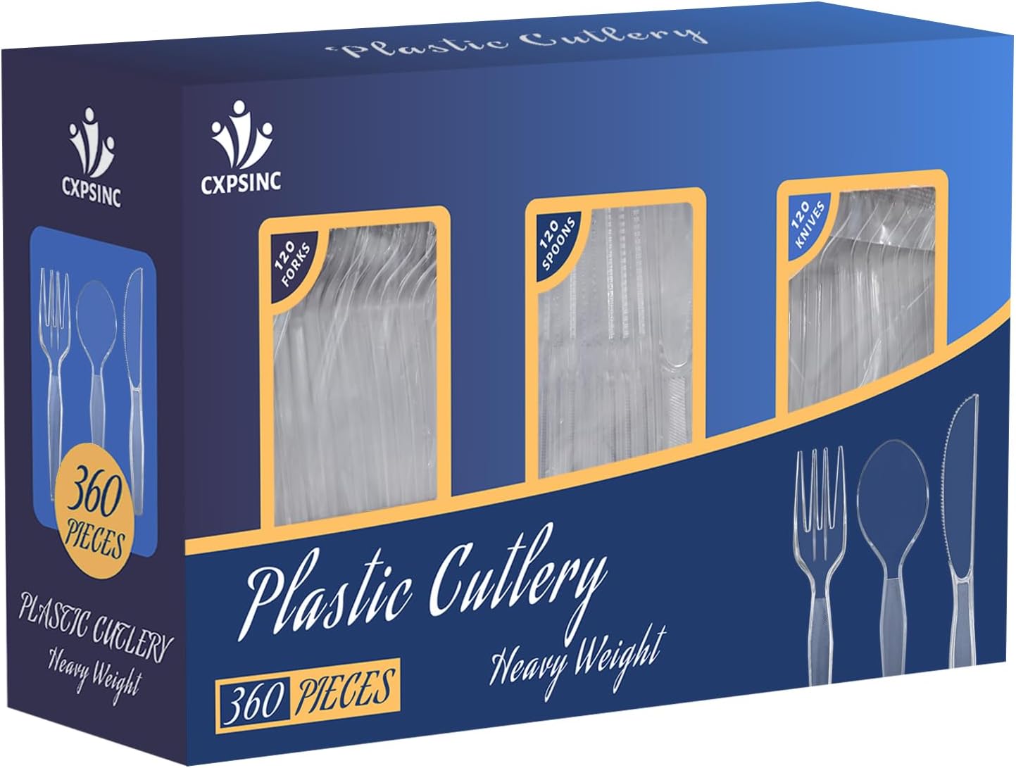 Kirkland Signature neys Heavyweight Clear Cutlery 360