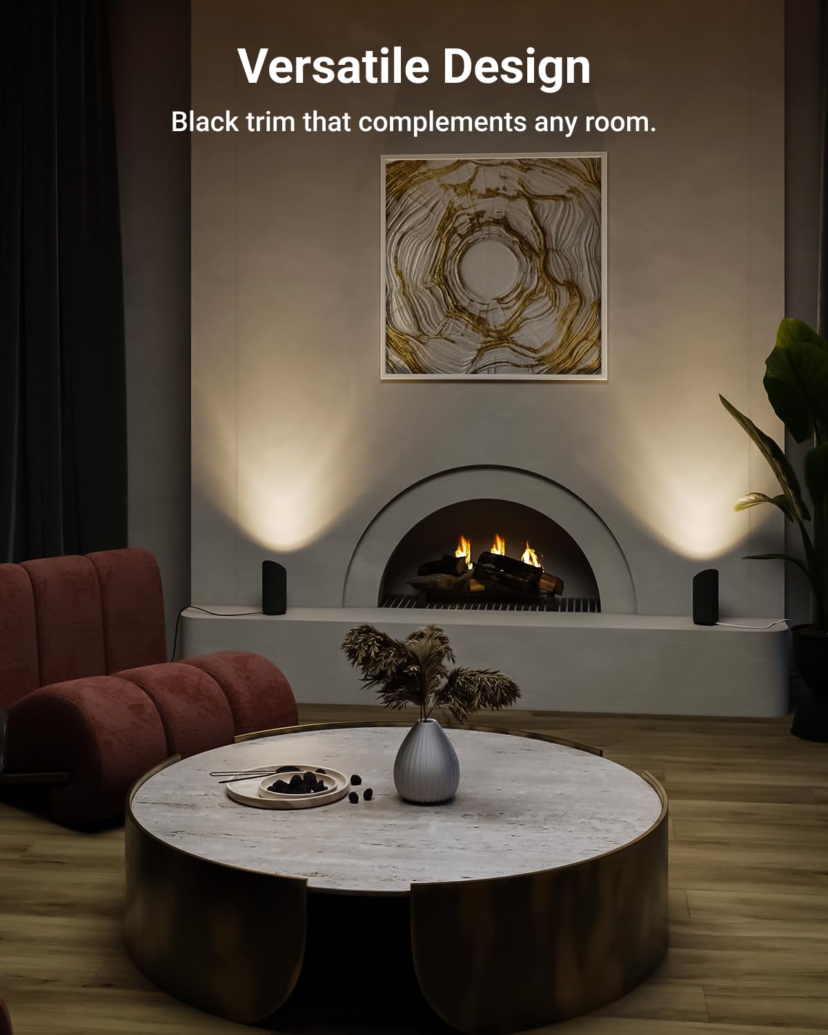 Sunco Uplighting Indoor with Foot Switch, LED Floor Can Light Spotlight, for Indoor Plants 7W, 450 LM, 3000K Warm White, 120V, Non-Dimmable, Black 2 Pack