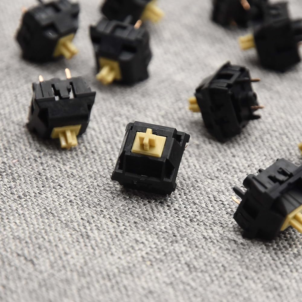 Keygeek Y3 Switch, Interrupteur Mécanique Linéaire Thocky Pré-lubrifié pour Clavier Mécanique(40g,110PCS)