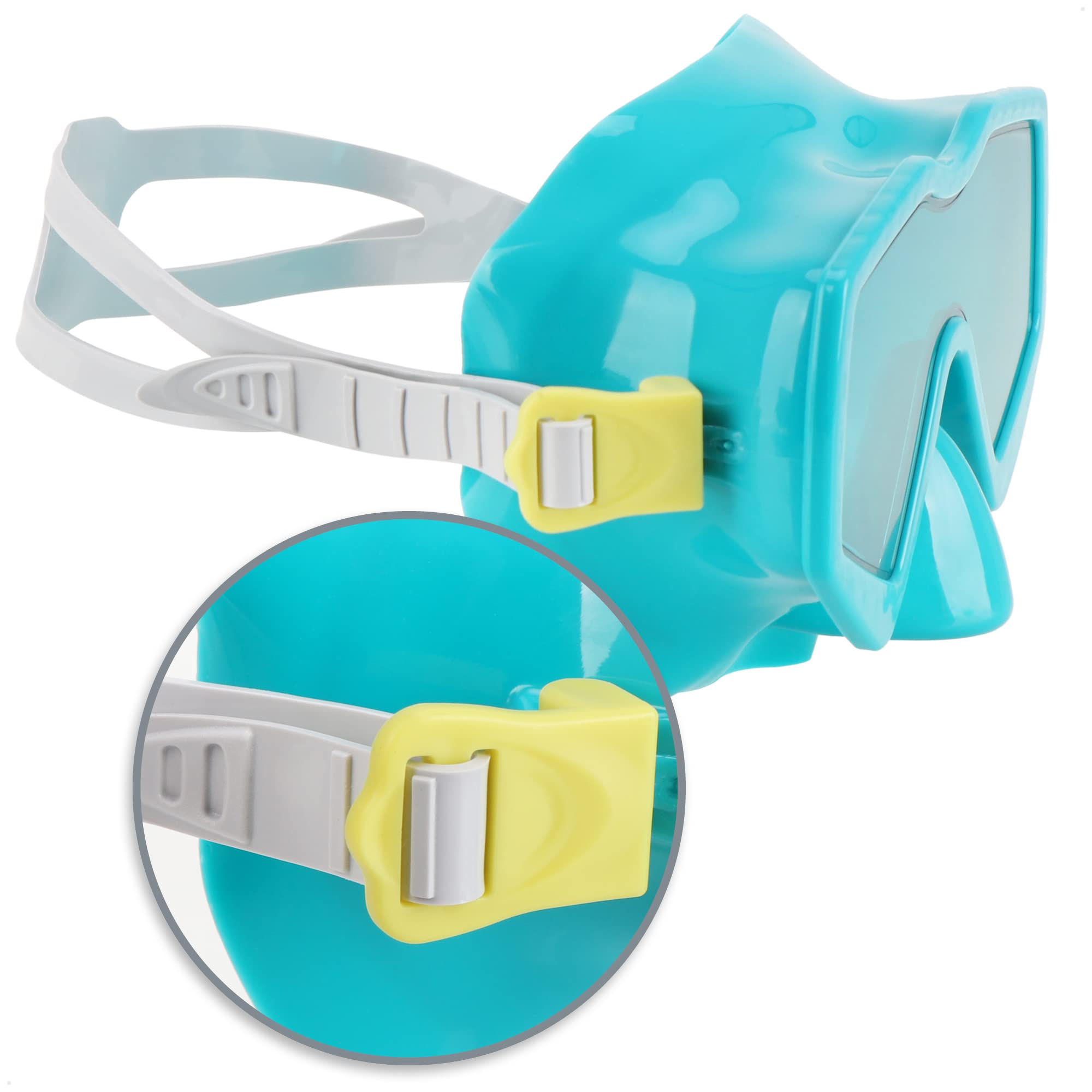 COM-FOUR® snorkel set for teenagers from 14 years and adults, snorkel and diving goggles - Image 4