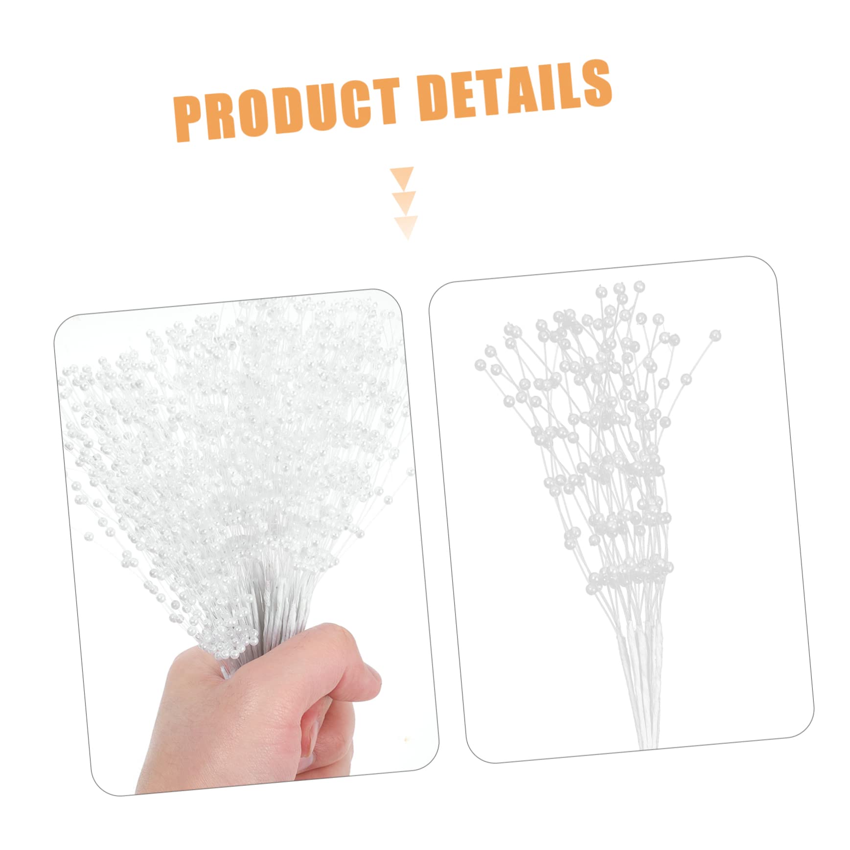 SHINEOFI 300pezzi Rami di Perle Artificiale per Decorazioni Floreali per Bouquet da Sposa e Centrotavola Matrimonio Fai da Te Design Elegante e Realistico