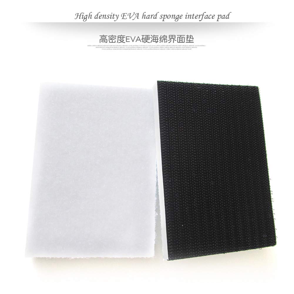 5PCS 70 * 100mm Rectángulo EVA Esponja Interfaz Almohadilla de protección Lijadora Almohadilla de respaldo Herramientas abrasivas - Gancho y bucle