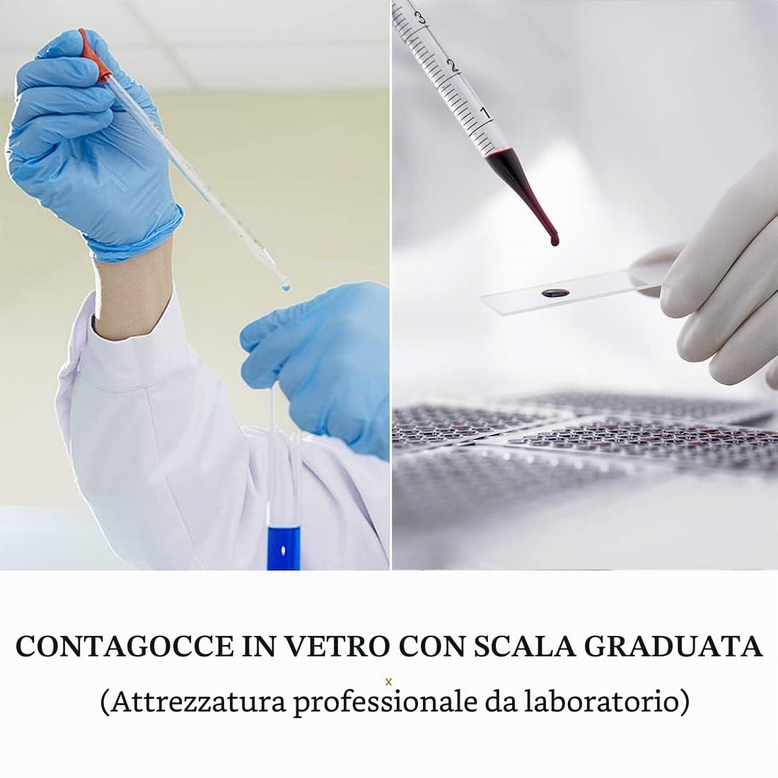 JESSTOLO Set di Bicchieri Cilindrici Graduati in Vetro, 5 Becher, 4 Cilindri, 3 Pipette, 4 Aste di Agitazione e 2 Spazzolini
