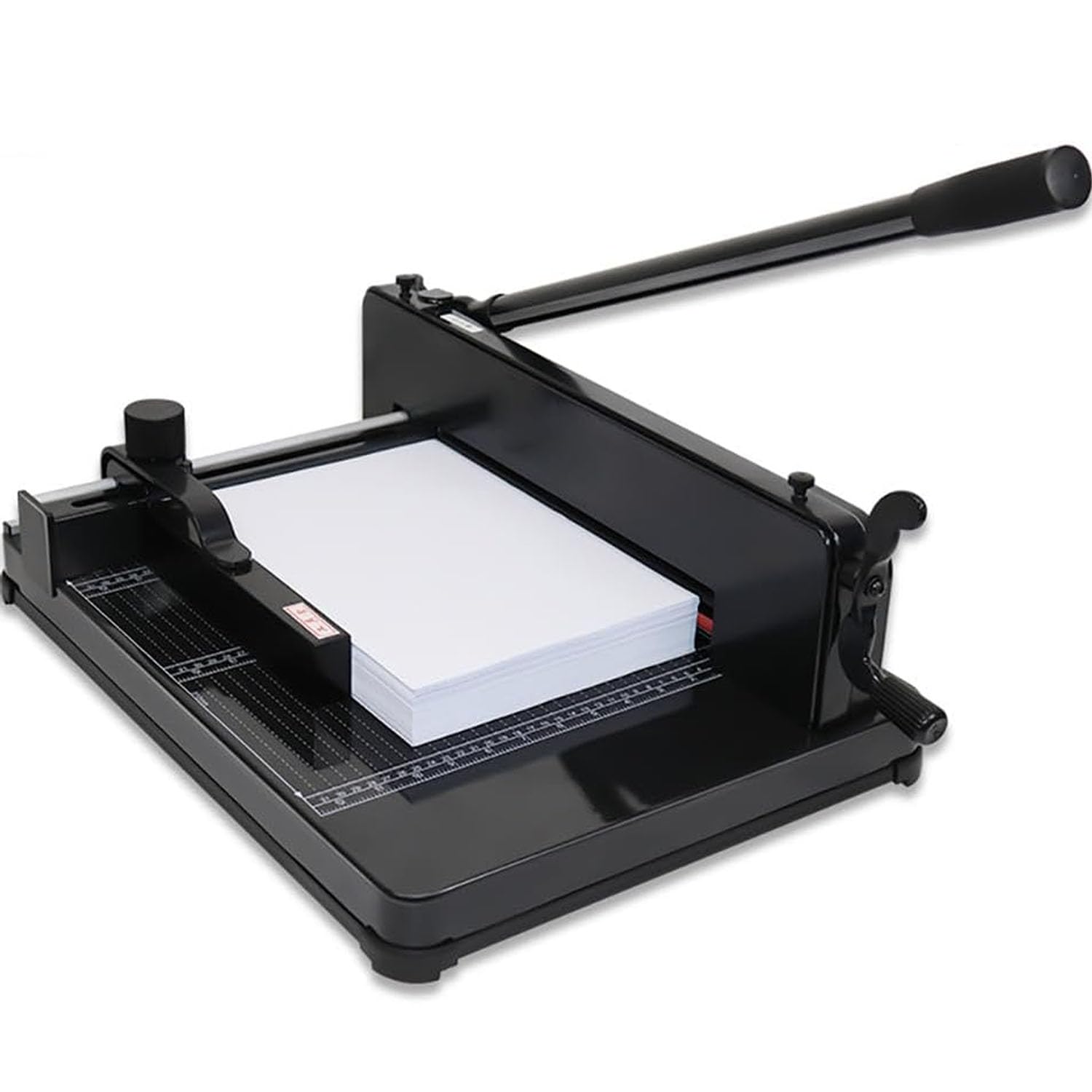 Taglierina per carta A4, resistente, con protezione di sicurezza, griglie trasparenti, blocco lama, funzionamento facile per carta, carte, pelle, foto