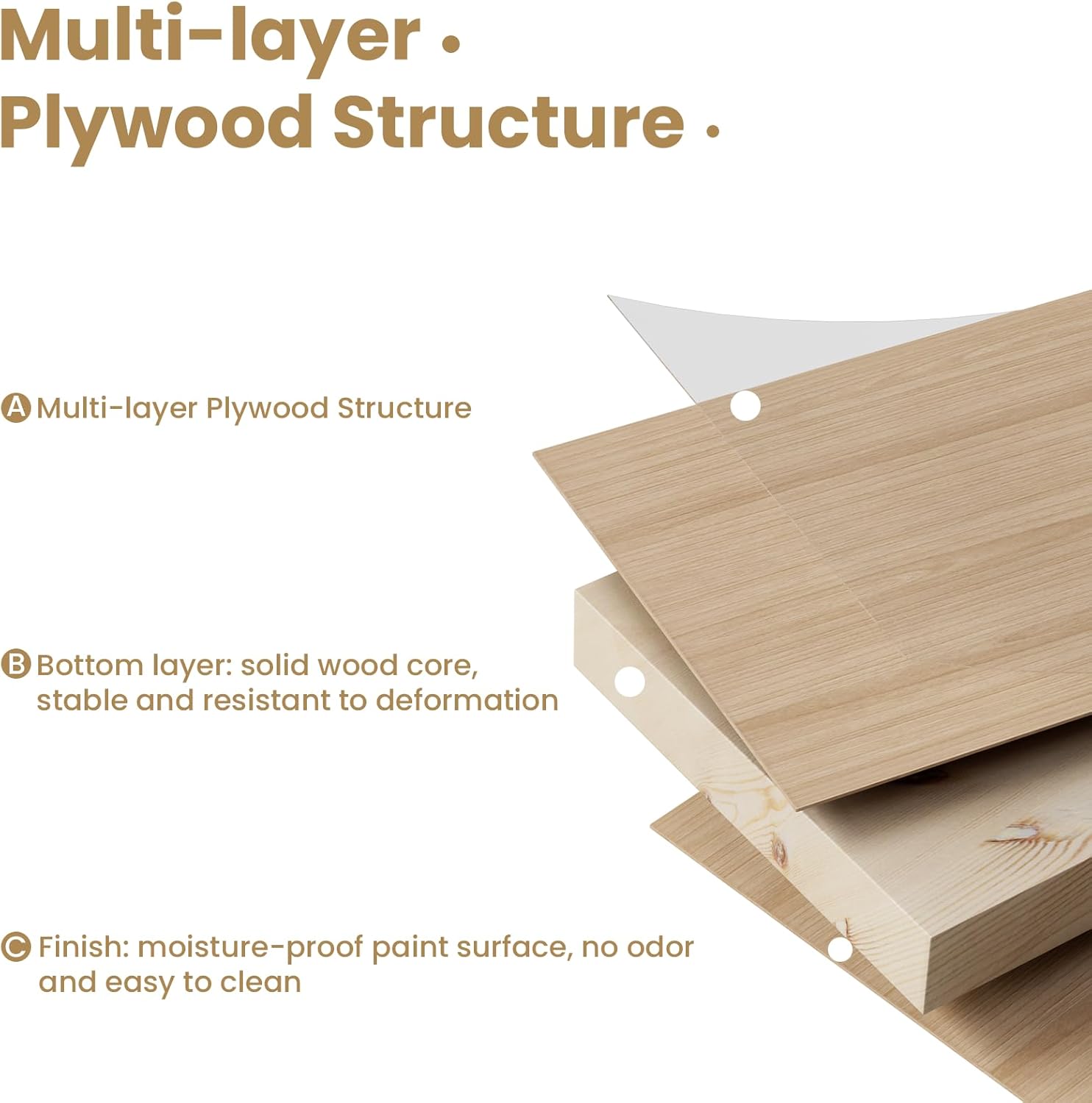 Floating Bathroom Vanity with Sink, Nature Soild Wood Cabinet with Ceramic Basin, Extra Large Storage Drawer & Pre-Assembled Vanities for Bathroom, Powder Room (Nature A Style, 24")