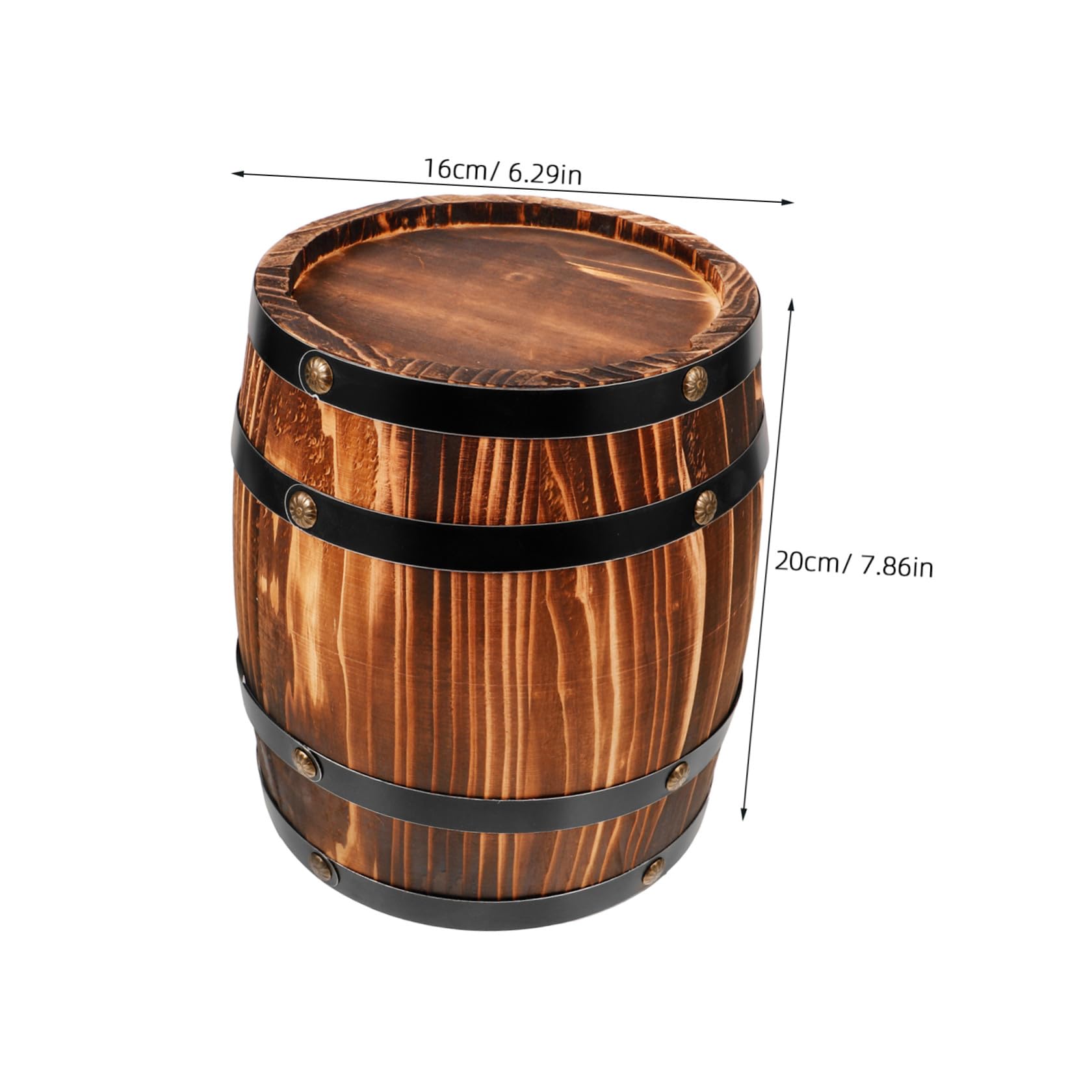 BESPORTBLE 2 Piezas Barril de Vino de Madera Artesanal 8x6 para Bar Retro