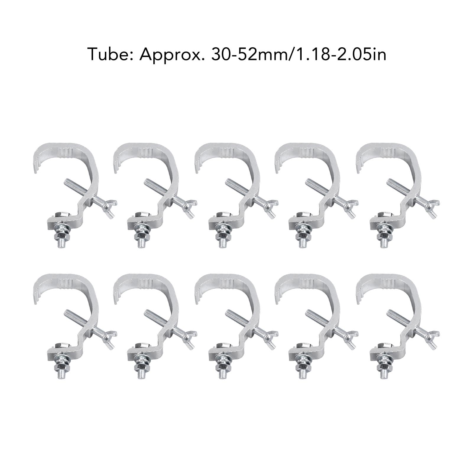 Lot De 2 Pinces Crochets Lumineuses Pliables Pour Projecteurs - Aluminium Argenté - NEUVES