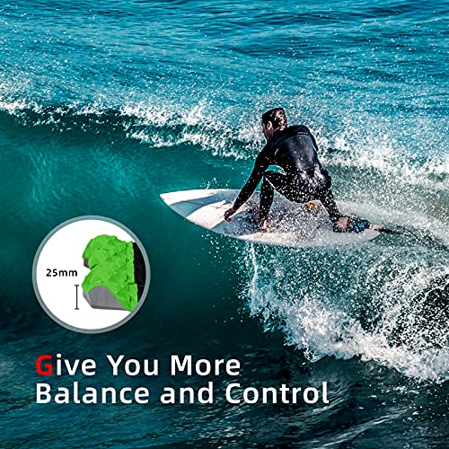 image for Abahub 3 Piece EVA Surfboard Deck Traction Pads with Kicker for Stomp 