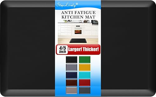 Tapete de cocina de 45 pulgadas de grosor, acolchado, antifatiga, para suelo de cocina, fácil de limpiar, impermeable, antideslizante, para