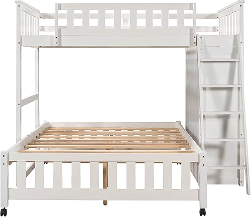 Miniatura 378 de Versatility - Litera individual sobre individual con escritorio y armario integrados, cama alta de madera maciza y plataforma independiente con