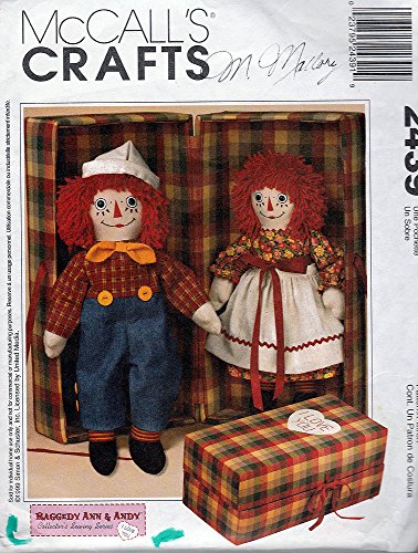 McCall's 2439 Pattern 20 Inch Raggedy Ann & Andy...