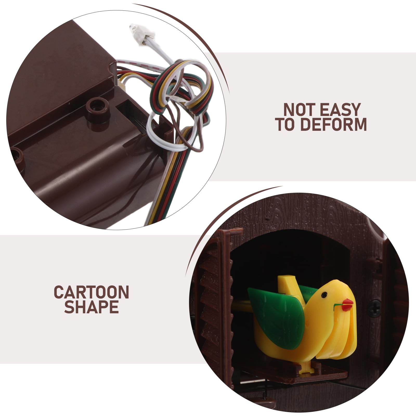 Gadpiparty Kit de Mecanismo de Reloj de Cuco Movimiento de Cuarzo y Péndulo Oscilante, Sensor Luminoso, Sonido de Pájaro Integrado, Adecuado para Restauración y Bricolaje de Relojes de Pared