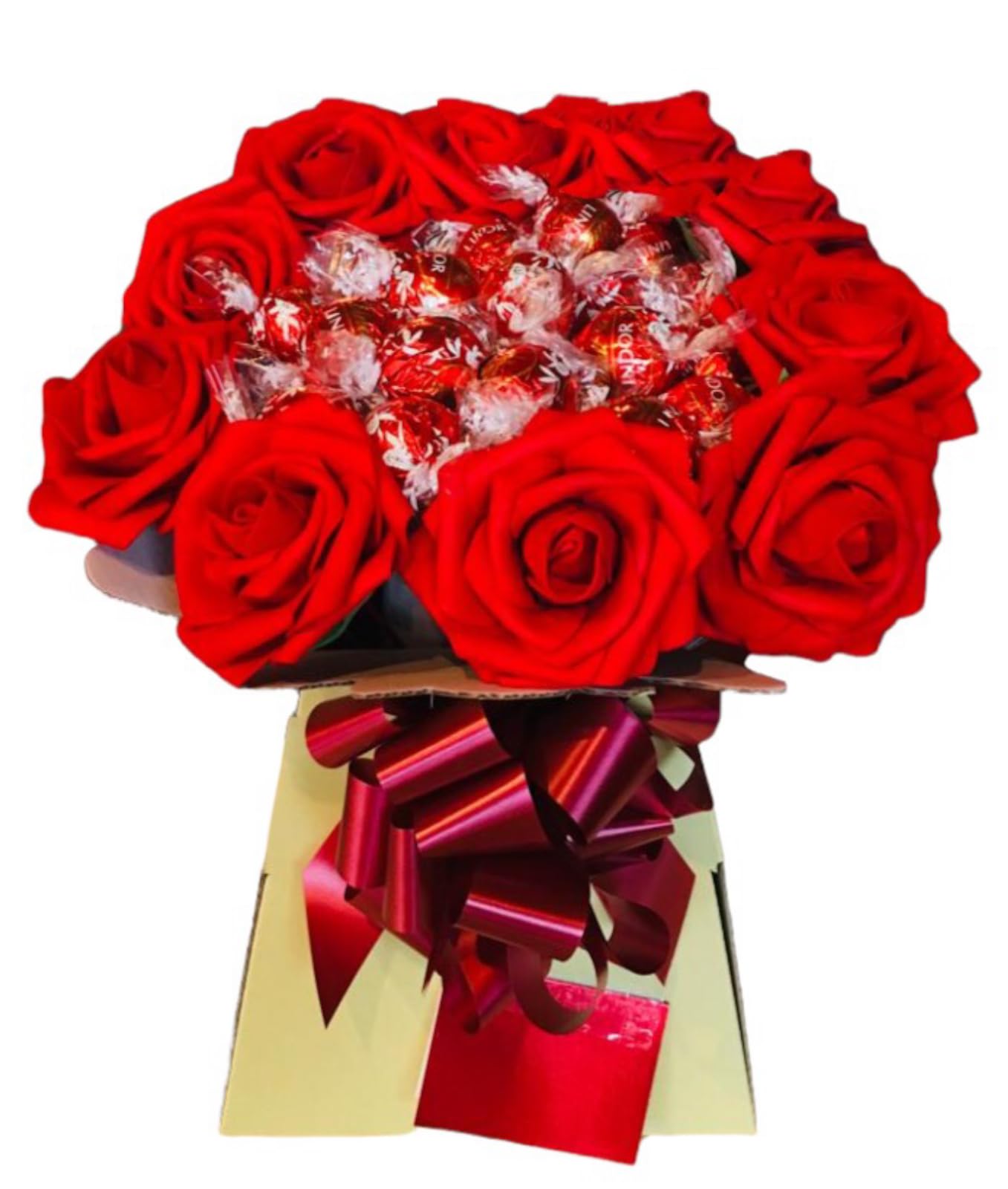 Chocolate Bouquet Flower Gifts Luxurious Personalised Sweets Red (Medium) โ image 1