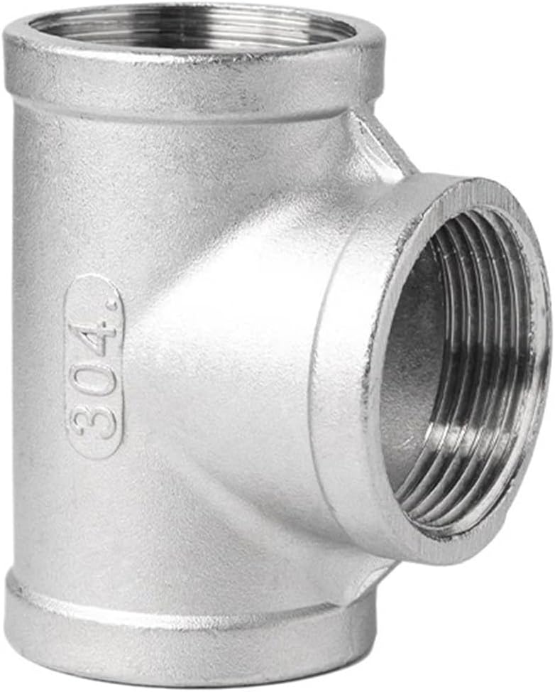 NPT Thread 1/8" 1/4" 3/8" 1/2" 3/4" 1" 2" Male Female Tee Elbow Coupler 304 Stainless Steel Pipe Fitting Connector Water Gas Oil(Female to Male,THREAD_2")