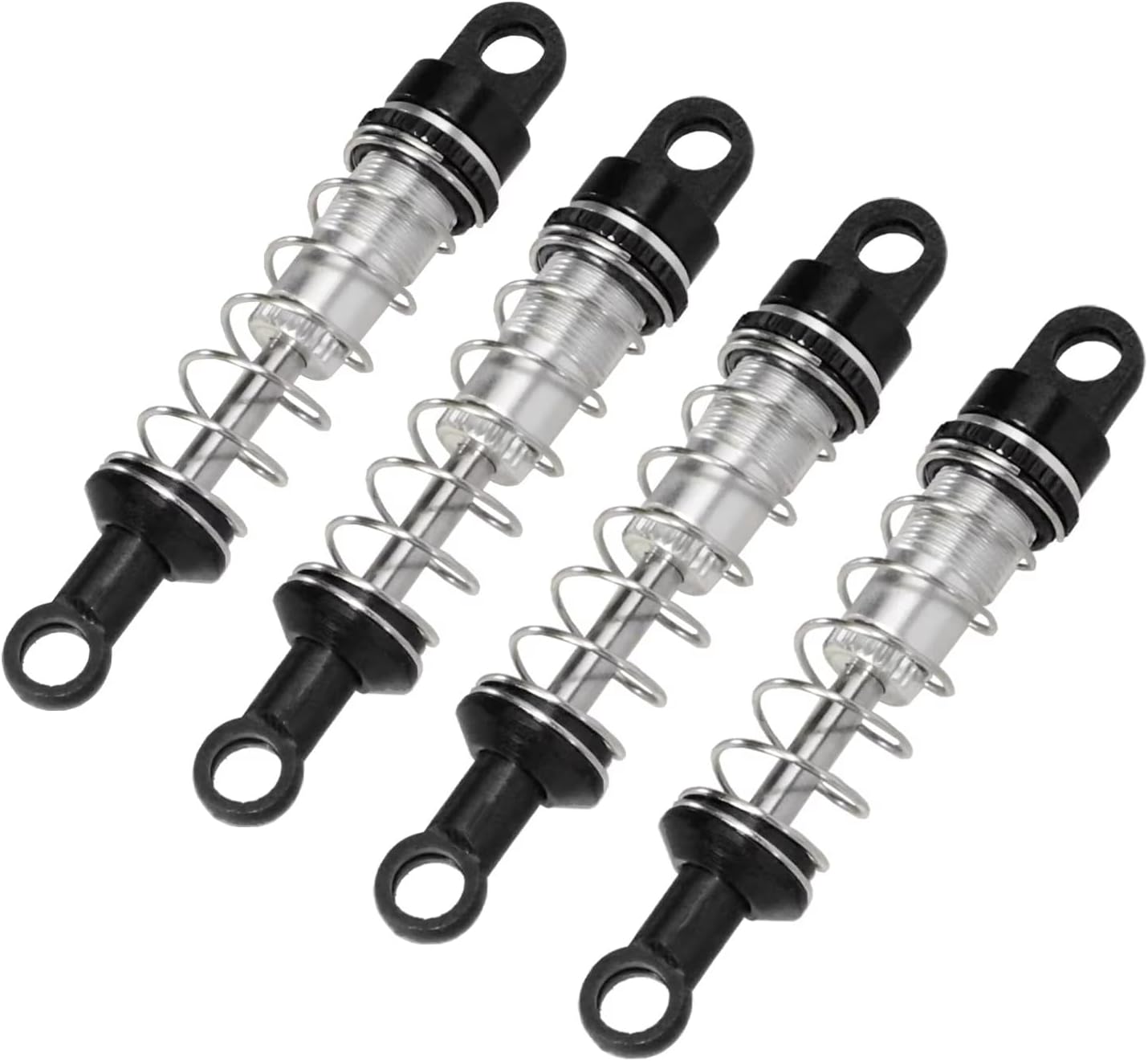 Rc Shock Absorber Models For MN For MN78 For MN82 For MN168 MN99sV2 60mm Oil-filled Metal Shock Absorber Remote Control Car Adjustable Upgrade Modification Parts(Black,4PCS)