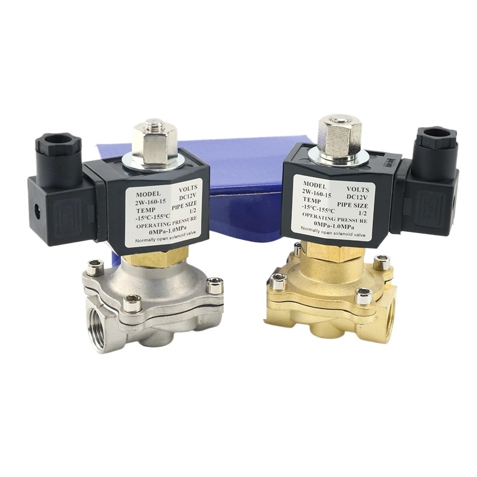 Wysokotemperaturowy mosiężny/stal nierdzewna Normalnie otwarty zawór elektromagnetyczny DN15 DN20 1/2" 3/4 "(DN20, BRASS_DC24V)