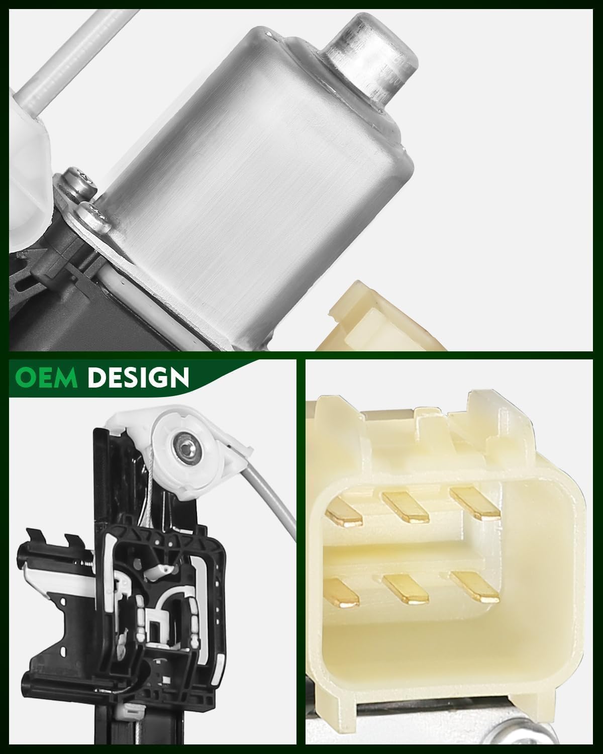 Front Left Driver Side Power Window Regulator with Motor Compatible with for:-Land Rover Discovery 2017 2018 2019 2020, for Discovery 17 18 19 20 3.0L V6 with 6 Pin OE# LR083211 HY32-23201-AA