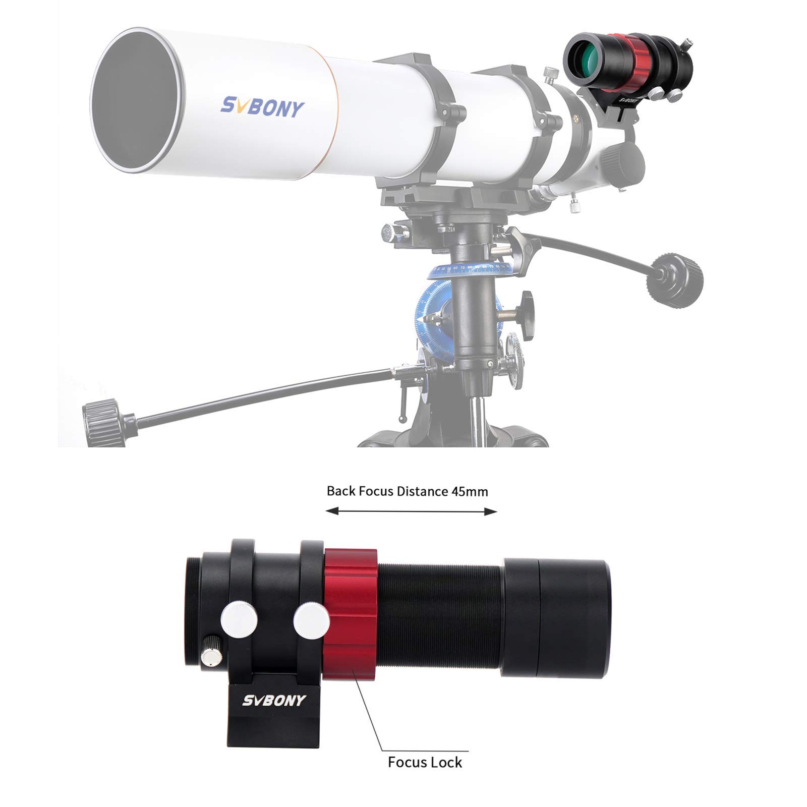 SVBONY SV165 Mini Guide Scope 30mm F4 Finder Scope Guide Scope for SV305 Pro ZWO QHY Orion Auto