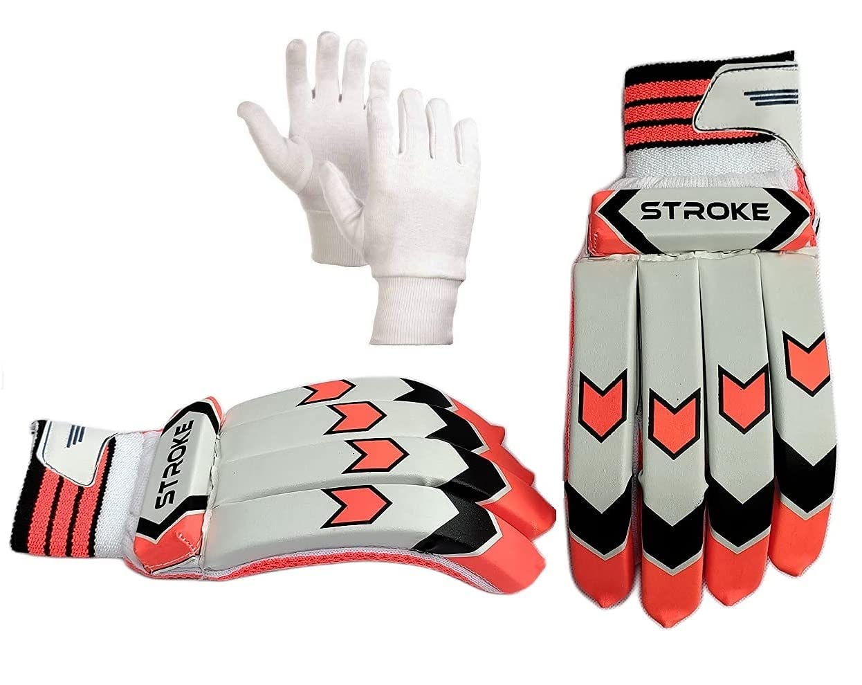 Rainox Combo of Cricket Orange Batting Gloves with Cotton Inner Gloves Men Size (1 Pair) (B09JCGVVGJ) Amazon Price History, Amazon Price Tracker