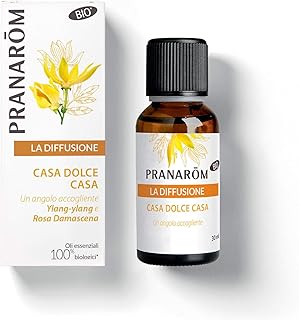 PRANAROM - Bienestar en Casa - Difusión - Aceites Esenciales 100% Puros - Naturales y Bio - Mezcla Relajante y Cálido con Vainilla, Ylang-Ylang y Rosa de Damasco - 30ml