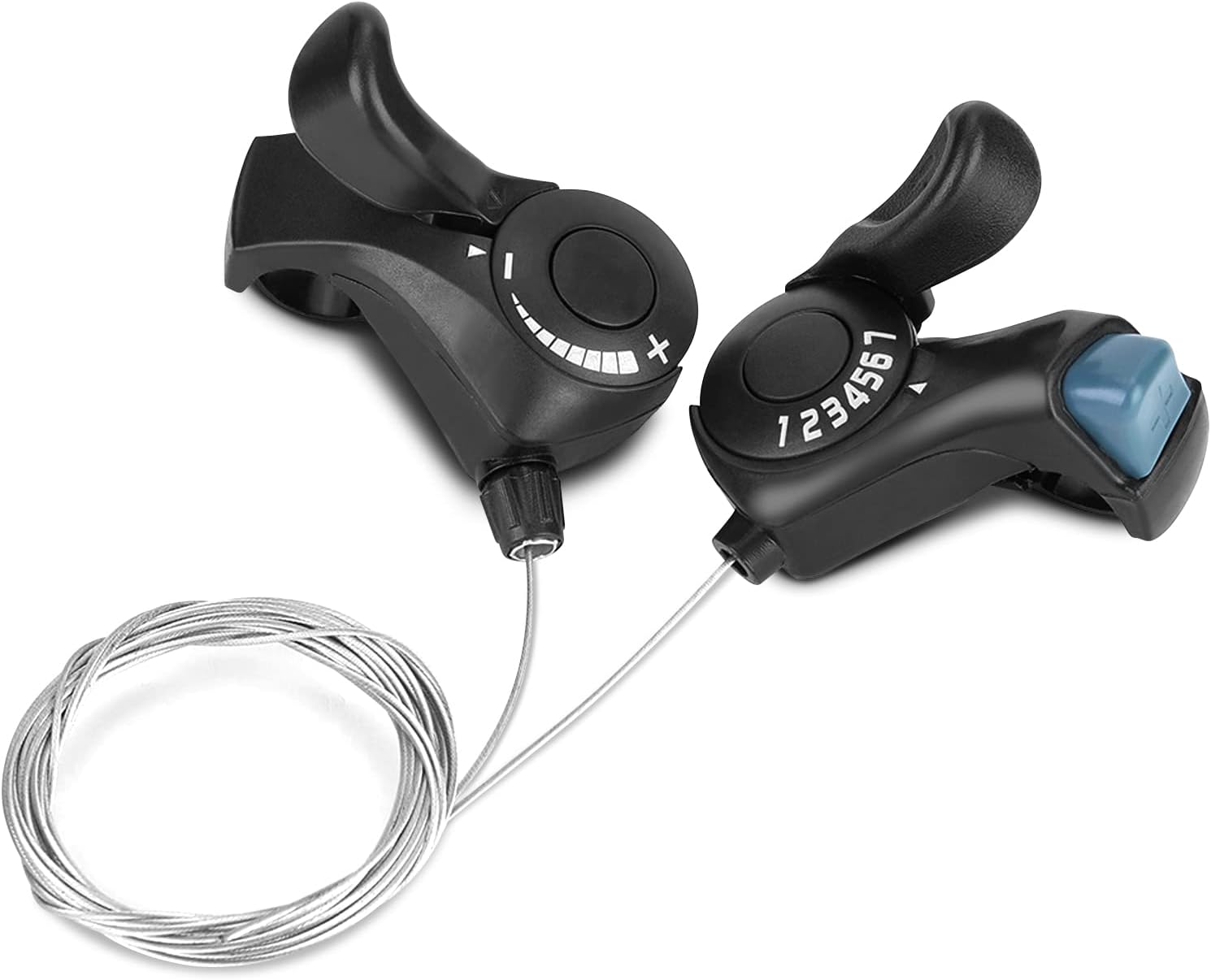 Bike Shift Levers, 3X7 Speed Thumb Gear Shifters Bicycle Trigger