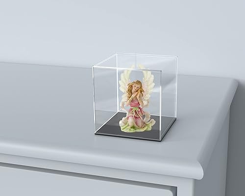 Miniatura 3 de SVENJBB vitrina acrílica, cajas de acrílico transparente de 5 x 5 x 5 pulgadas para exhibición, vitrinas de autoensamblaje para coleccionables,