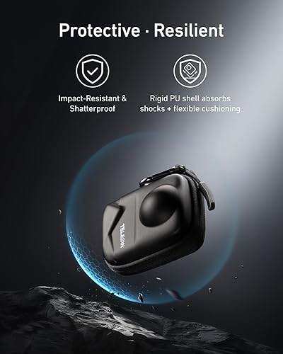 Miniatura 6 de TELESIN Osmo 360 - Funda de transporte para DJI Osmo 360, bolsa de almacenamiento pequeña portátil, funda protectora, protector de viaje con correa