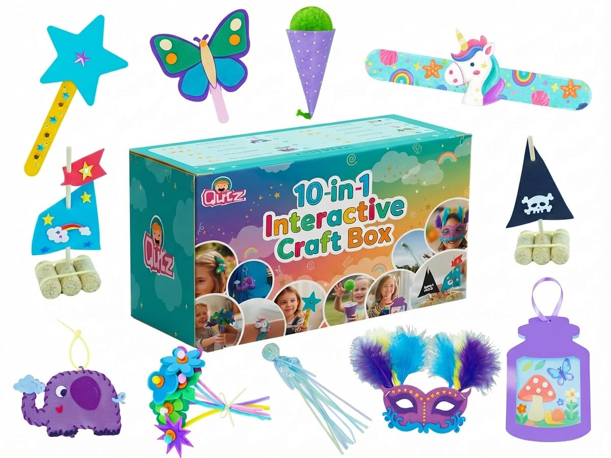 Amazon.com: QuTZ Crafts for Kids Ages 4-8, 10-in-1 Toddler Craft