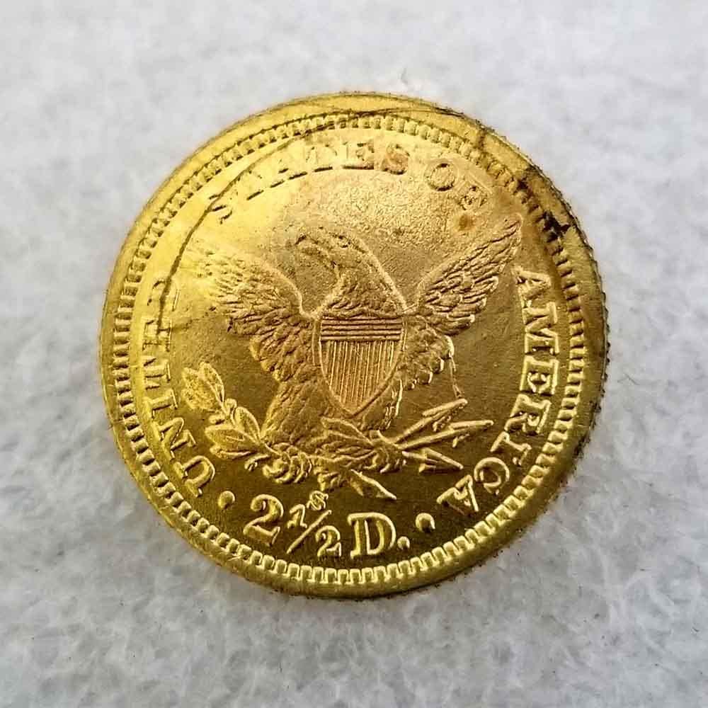 1856 Liberty USA 2.5-Dollars Old Hobo Nickel Art Couple Coin Pendant/Good Luck Coin Commemorative Token Badge Jewelry Pendant image 2