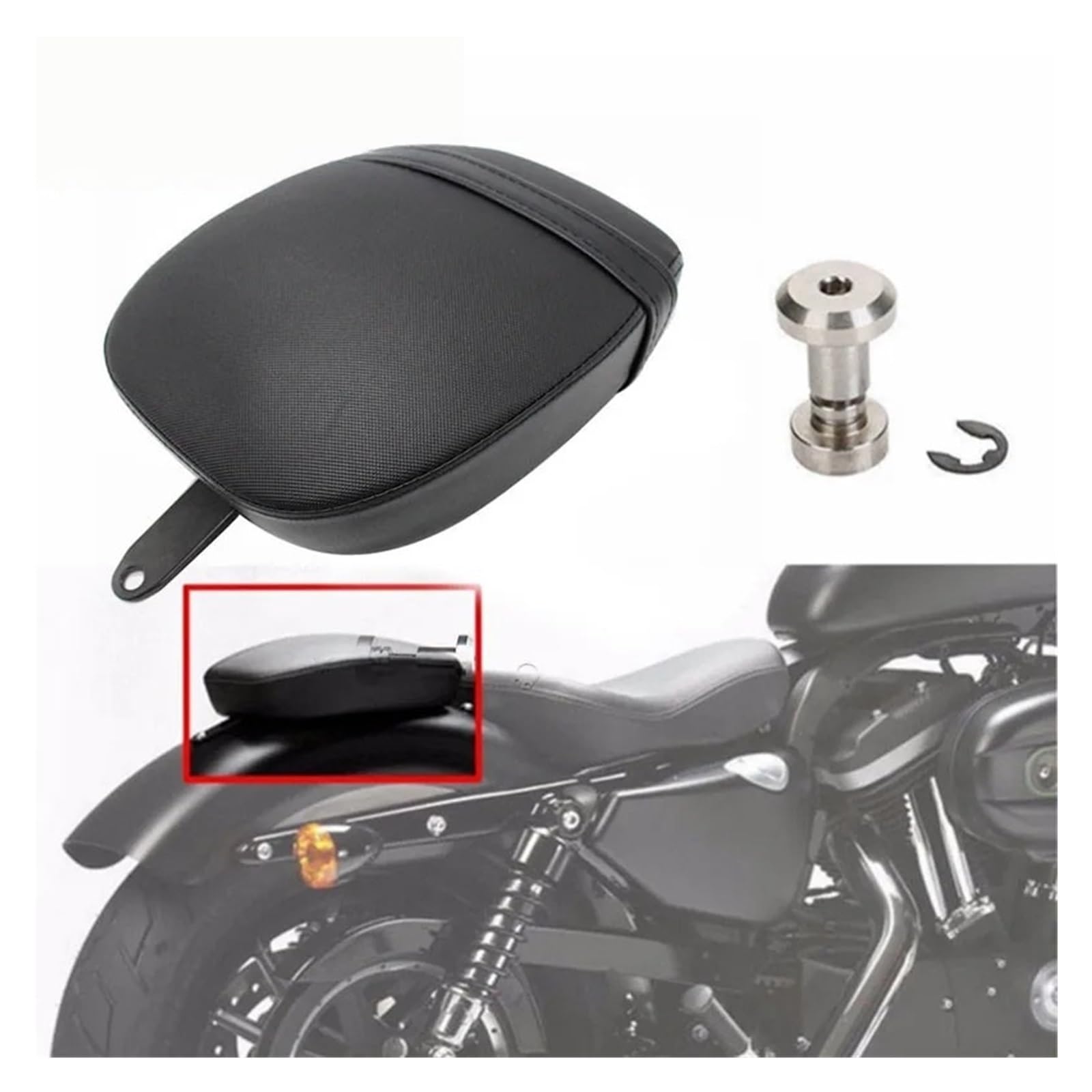 motociclo Sella Piatta Moto Posteriore Passeggero Rilievi Del Sedile Cuscino Sella Per Sportster XL 48 72 2010-2015 Parti Di Ricambio Accessorio