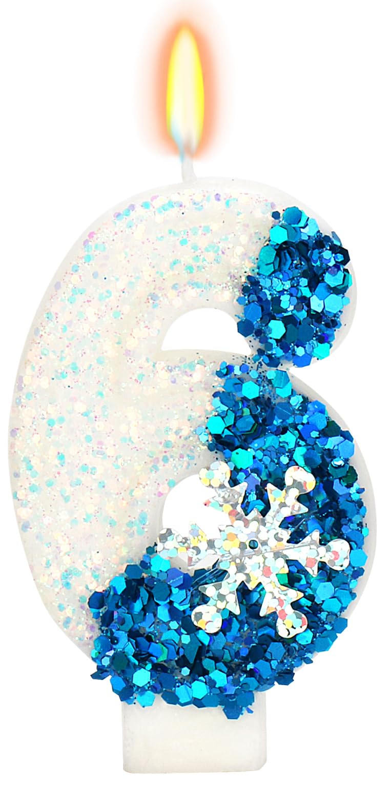 Frozen Birthday Candles - Snowflake Party Decorations -21
