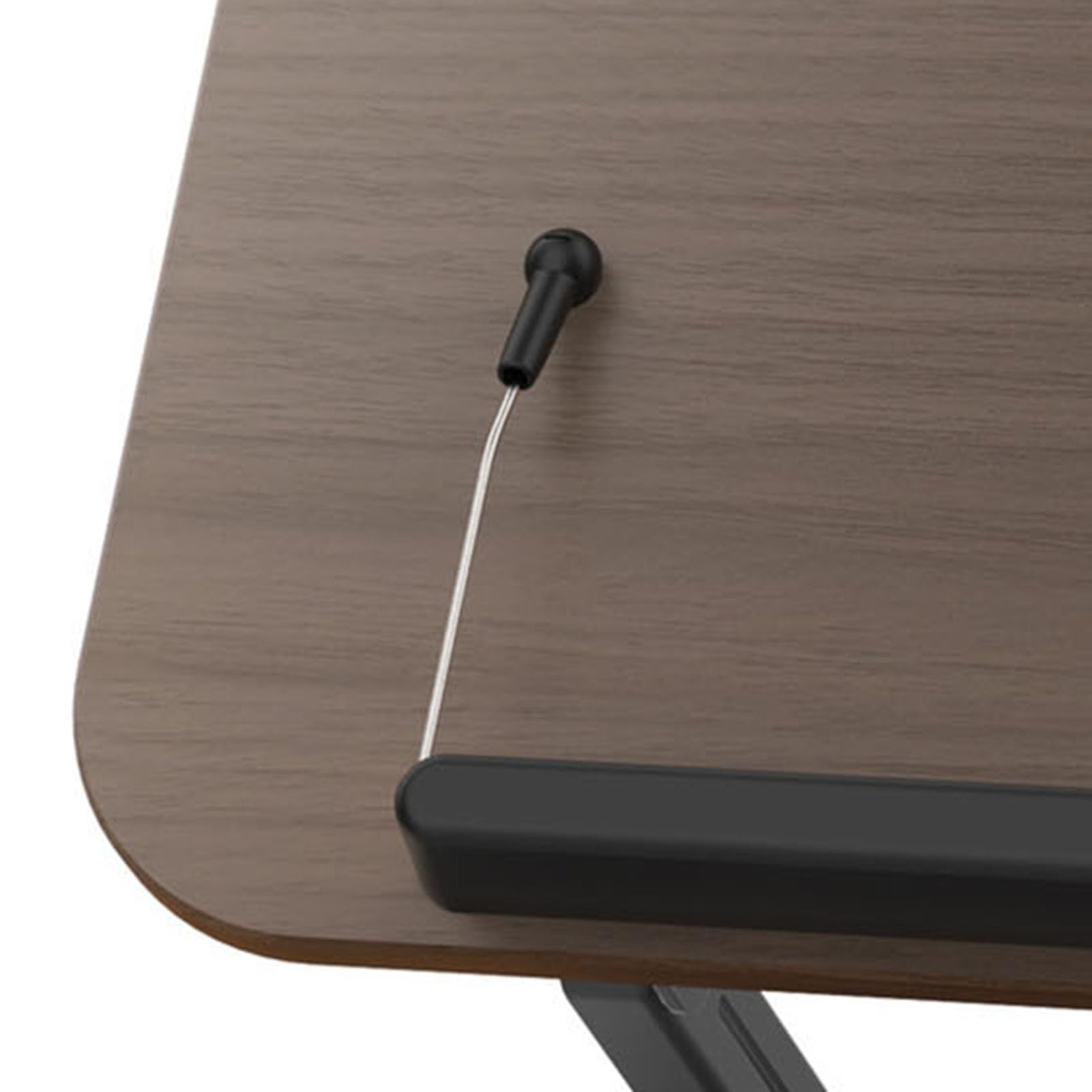 Support de Livre Réglable, Support en Bois de qualité Supérieure pour la Lecture, Bureau D'étude de Cuisine avec Clips élastiques (Noir)